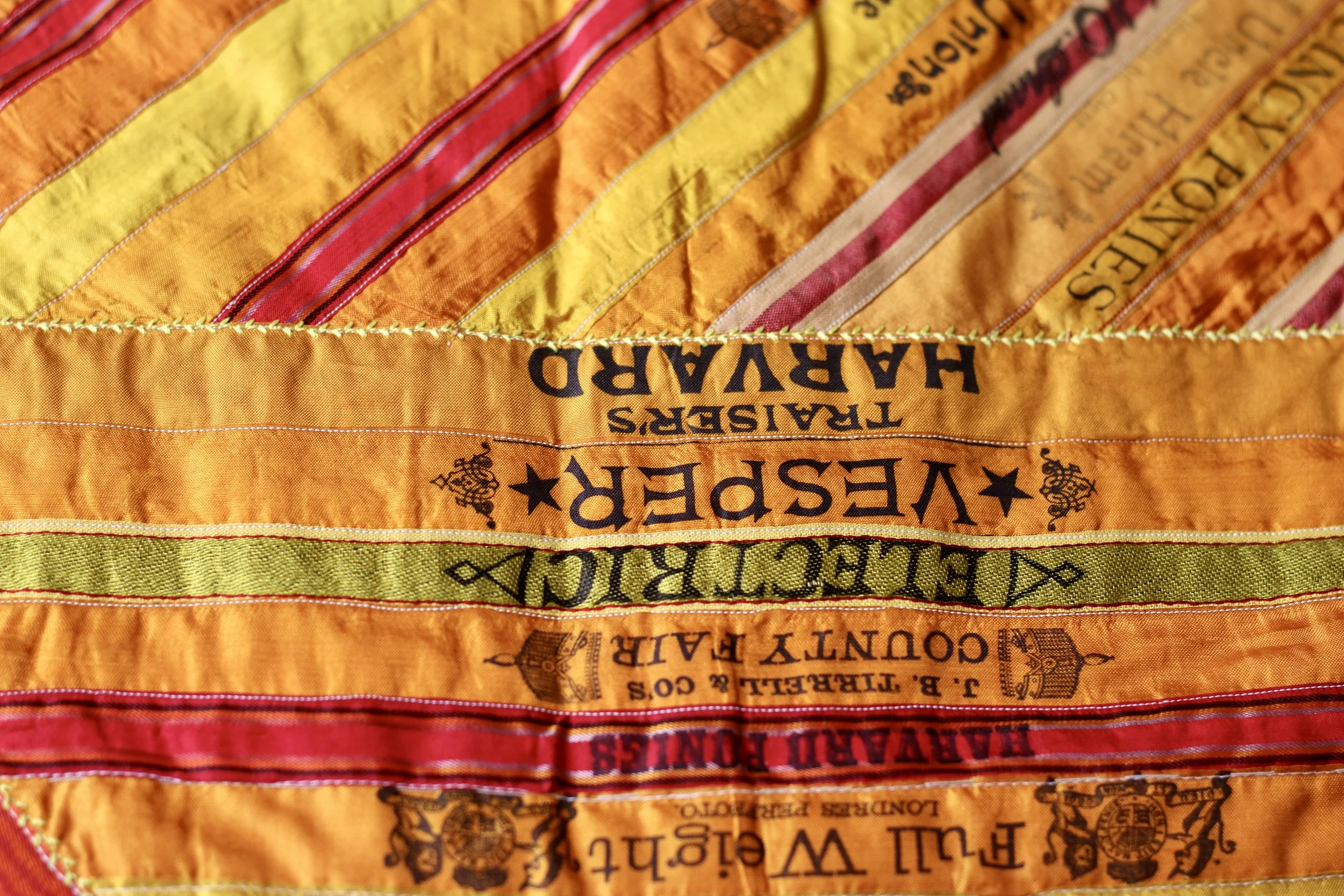 Silk cigar ribbon quilt