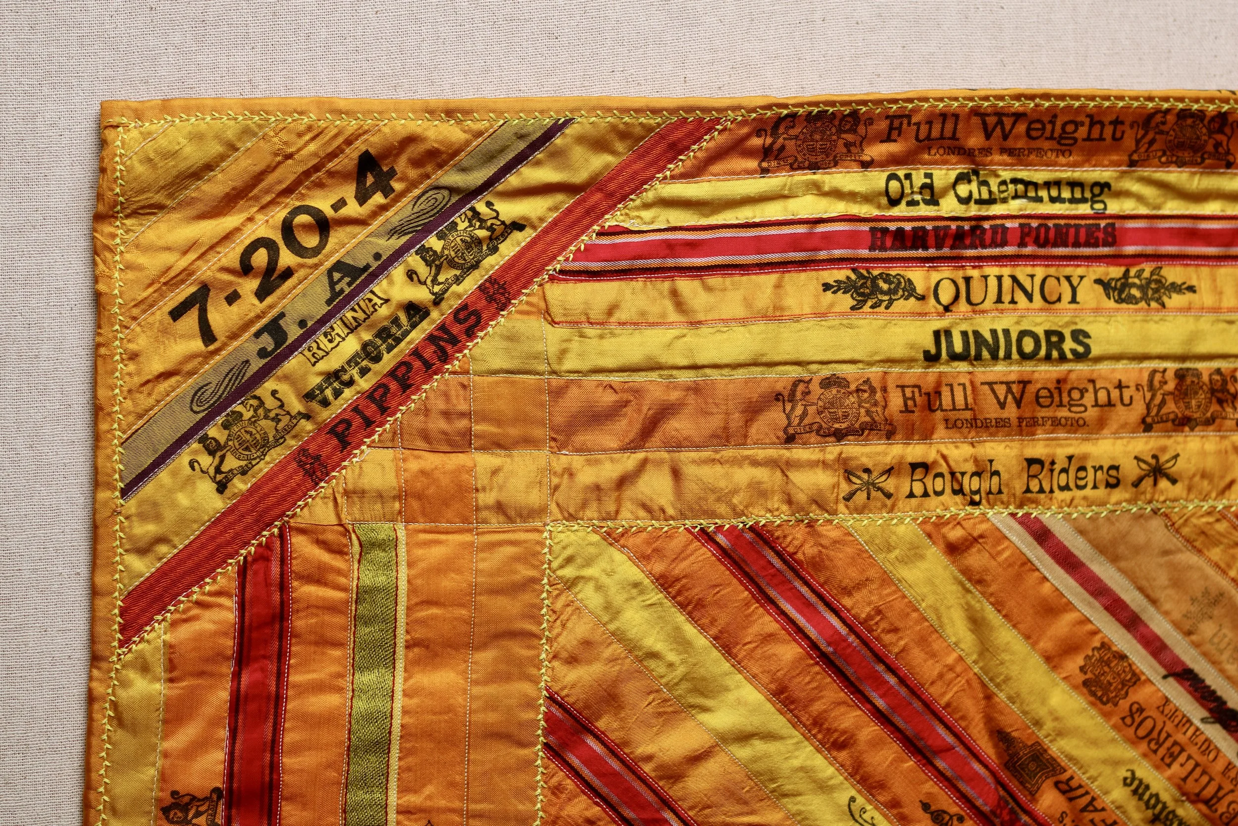Silk cigar ribbon quilt