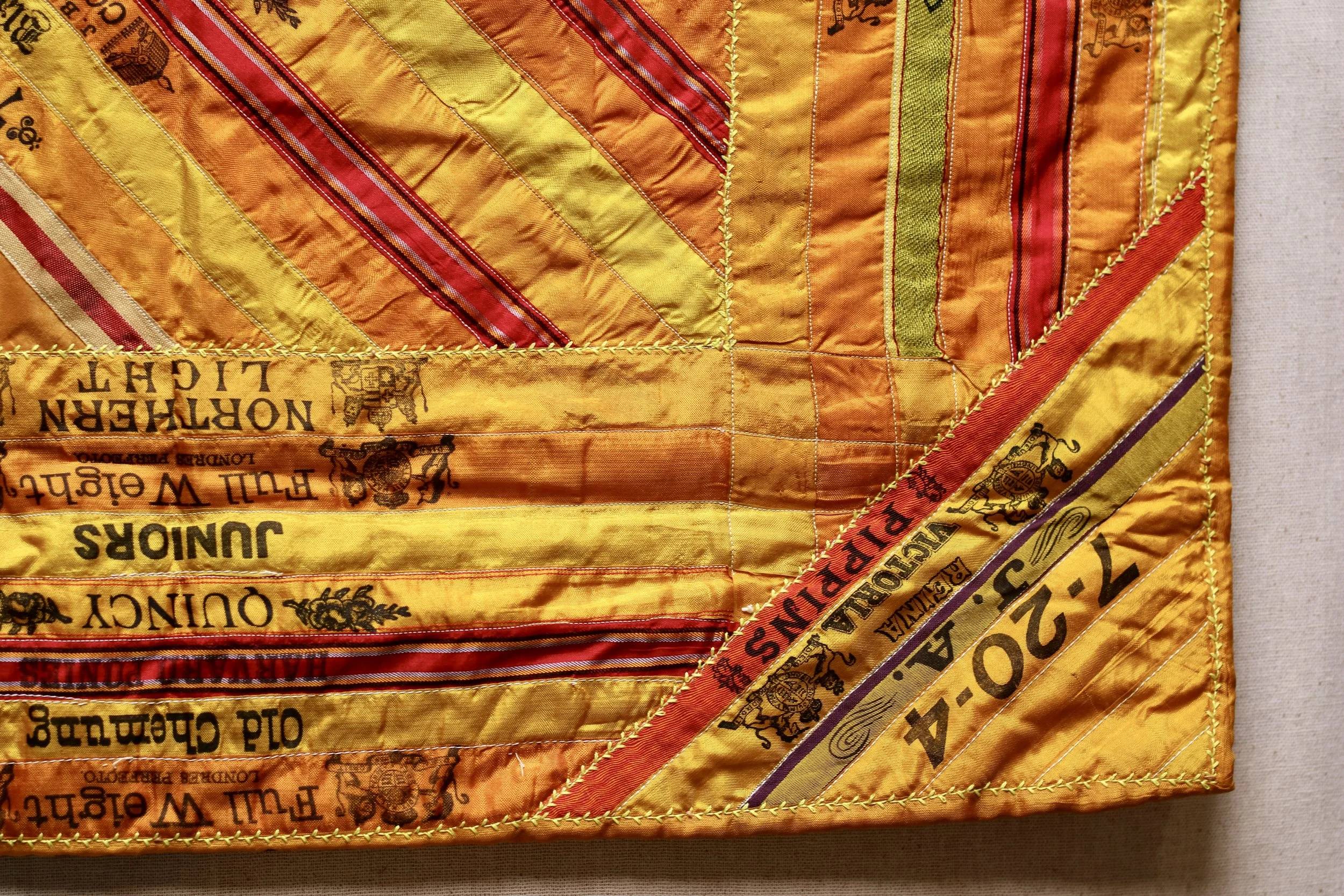 Silk cigar ribbon quilt