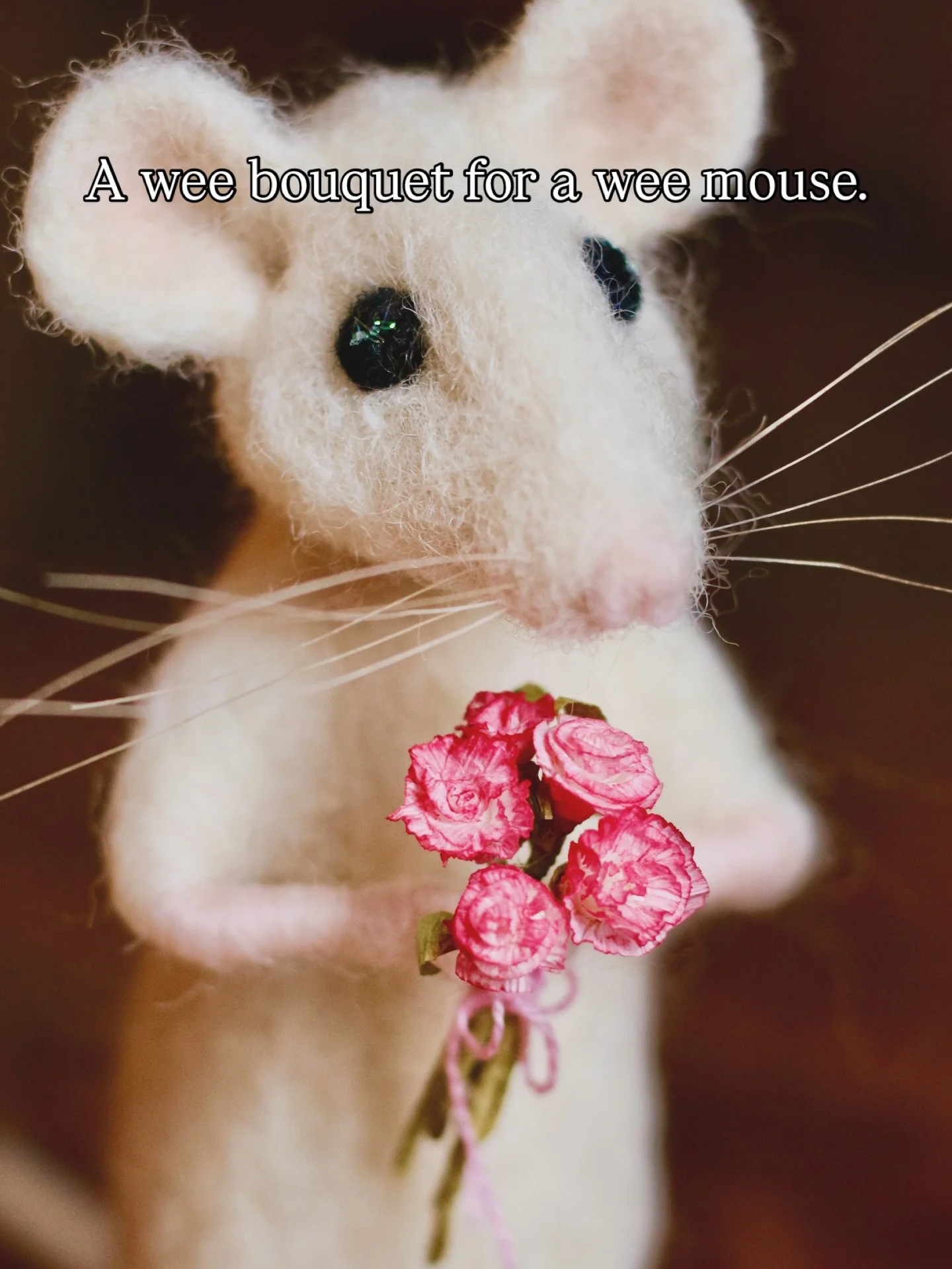 It&rsquo;s the return of the Valentine mice! This year, each mouse will be clutching the tiniest bouquet of paper roses. I was going to buy the flowers but gave up because I couldn&rsquo;t find ones that I liked and were small enough. So, I made them