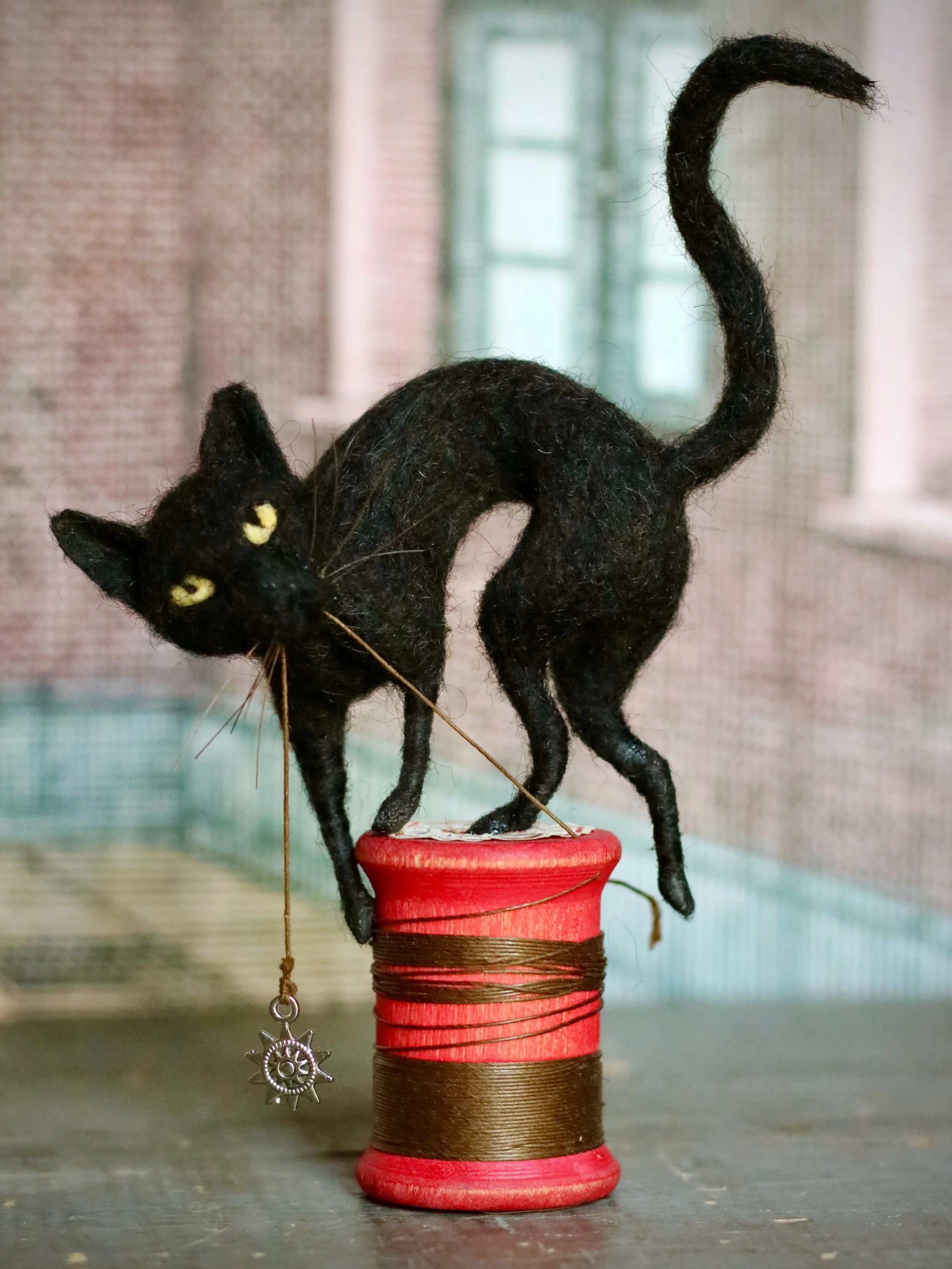 Just [re]listed: Black Cat 🐈&zwj;⬛ 

After a mischievous mission, Black Cat is again available in my online shop. 

A few years ago, at an estate sale in rural New Hampshire, I found an Edwardian leather satchel filled with sewing supplies that like
