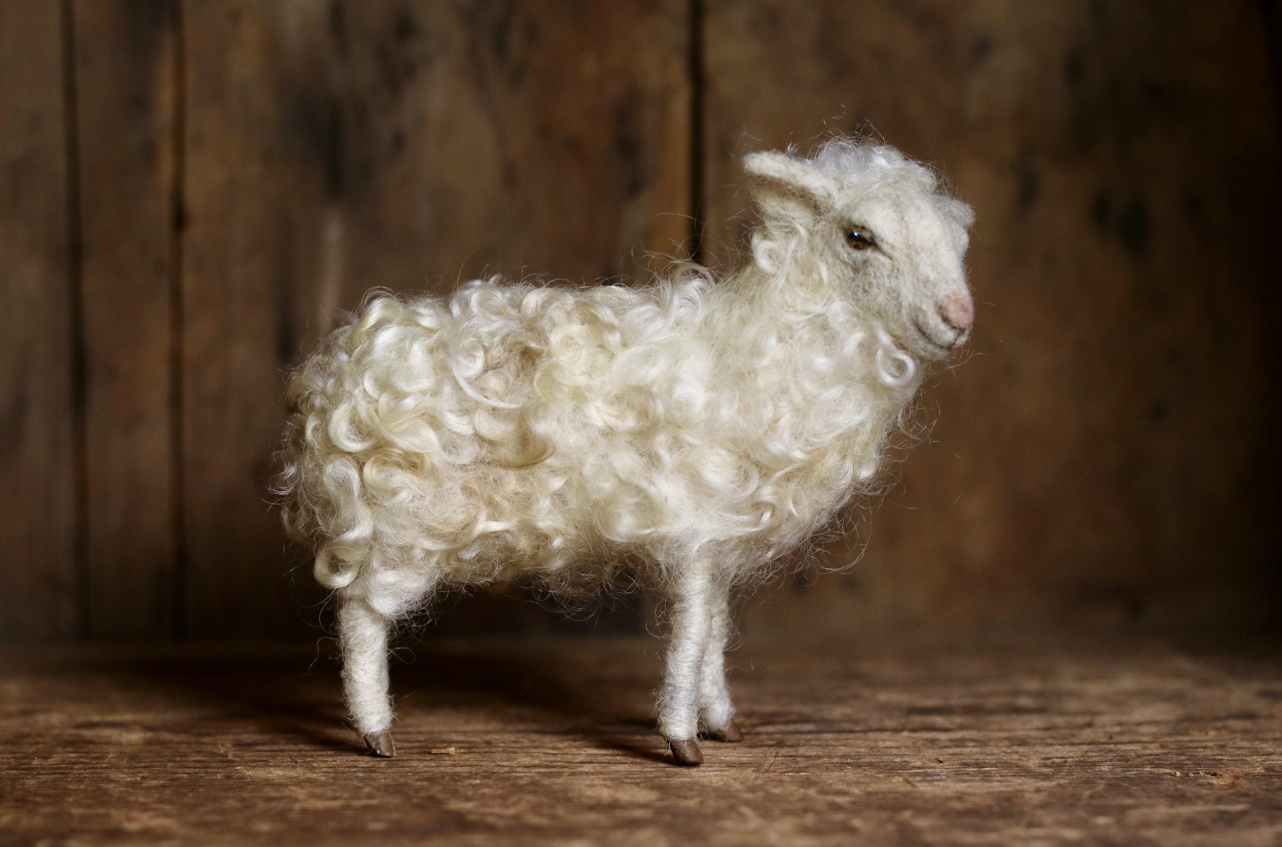 needle felted sheep