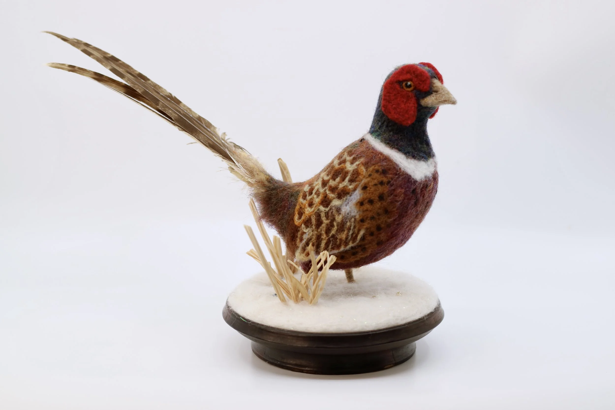 needle felted pheasant
