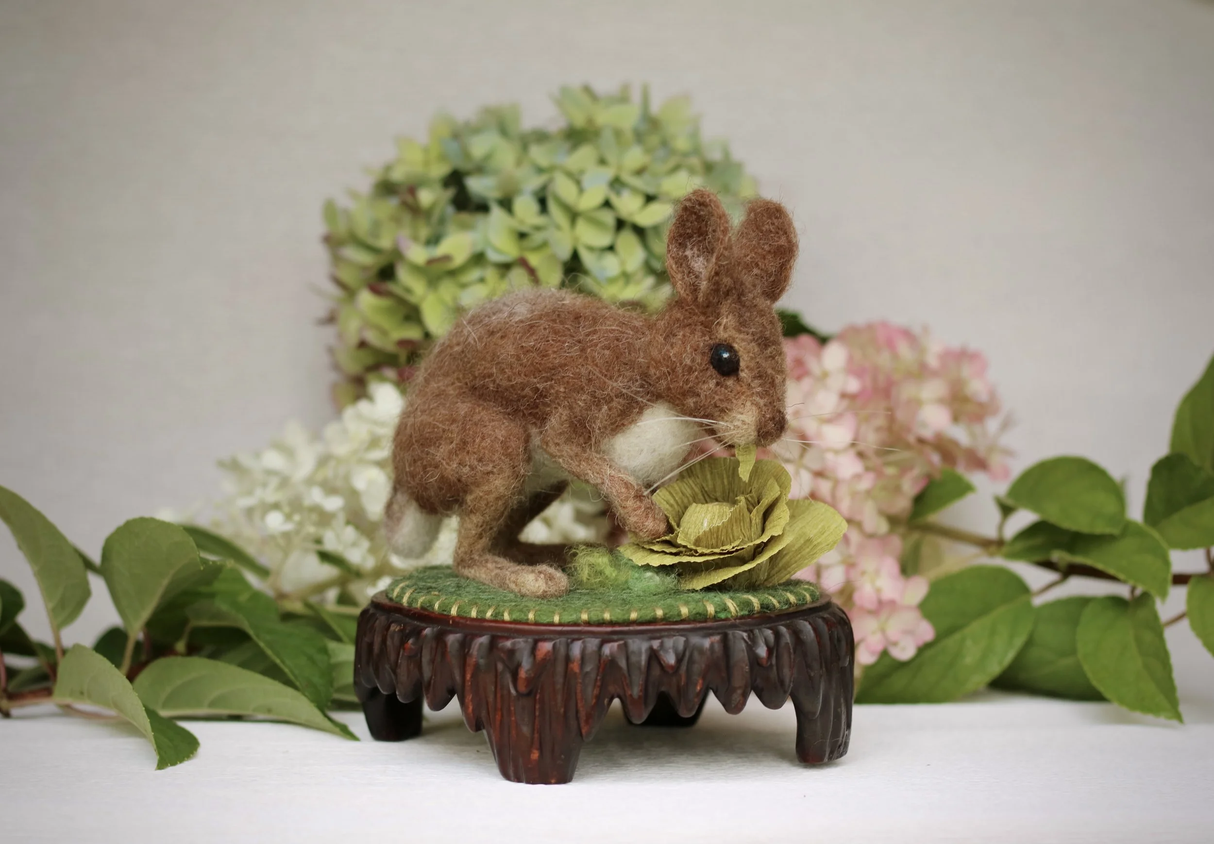 Needle felted wool rabbit