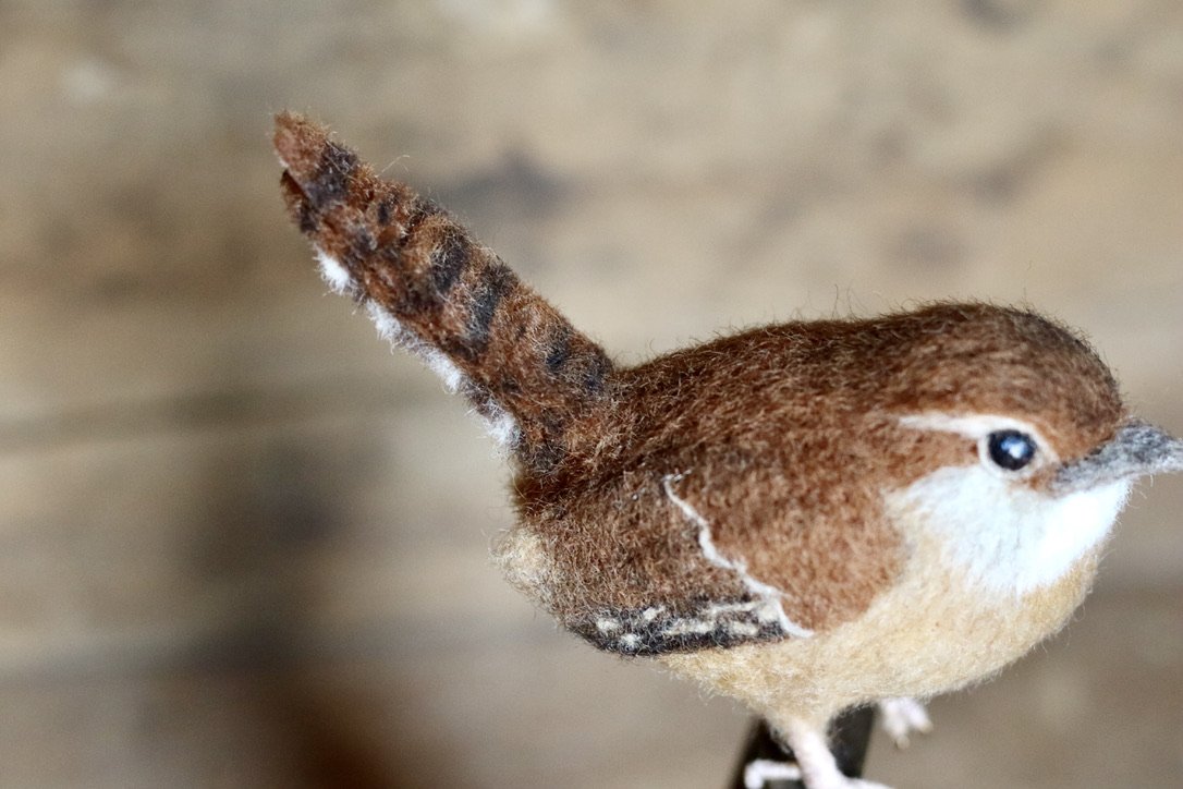 needle felted wren