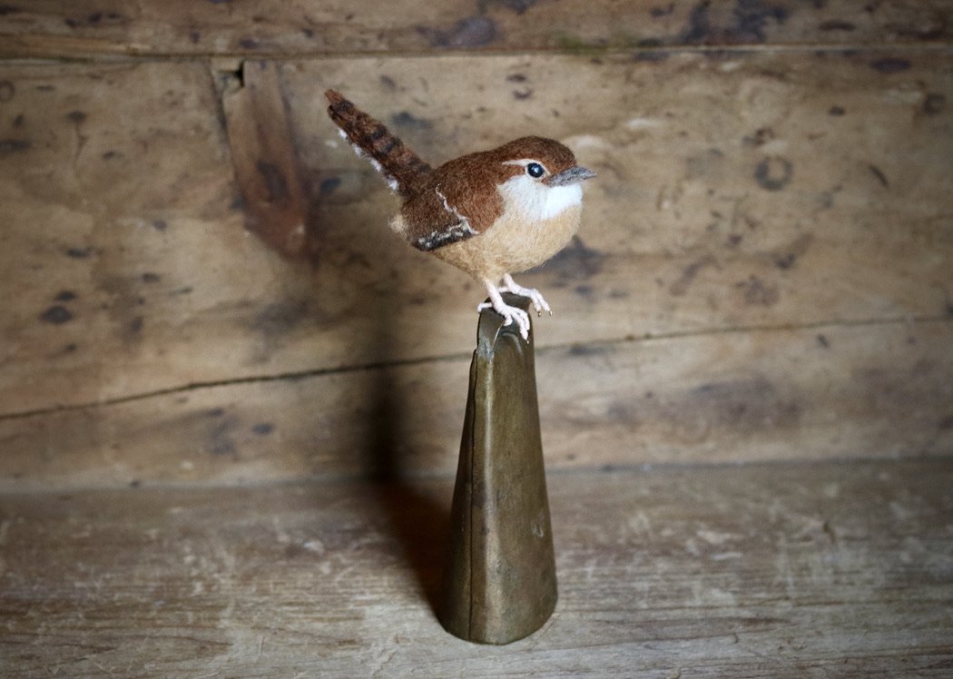 needle felted wren