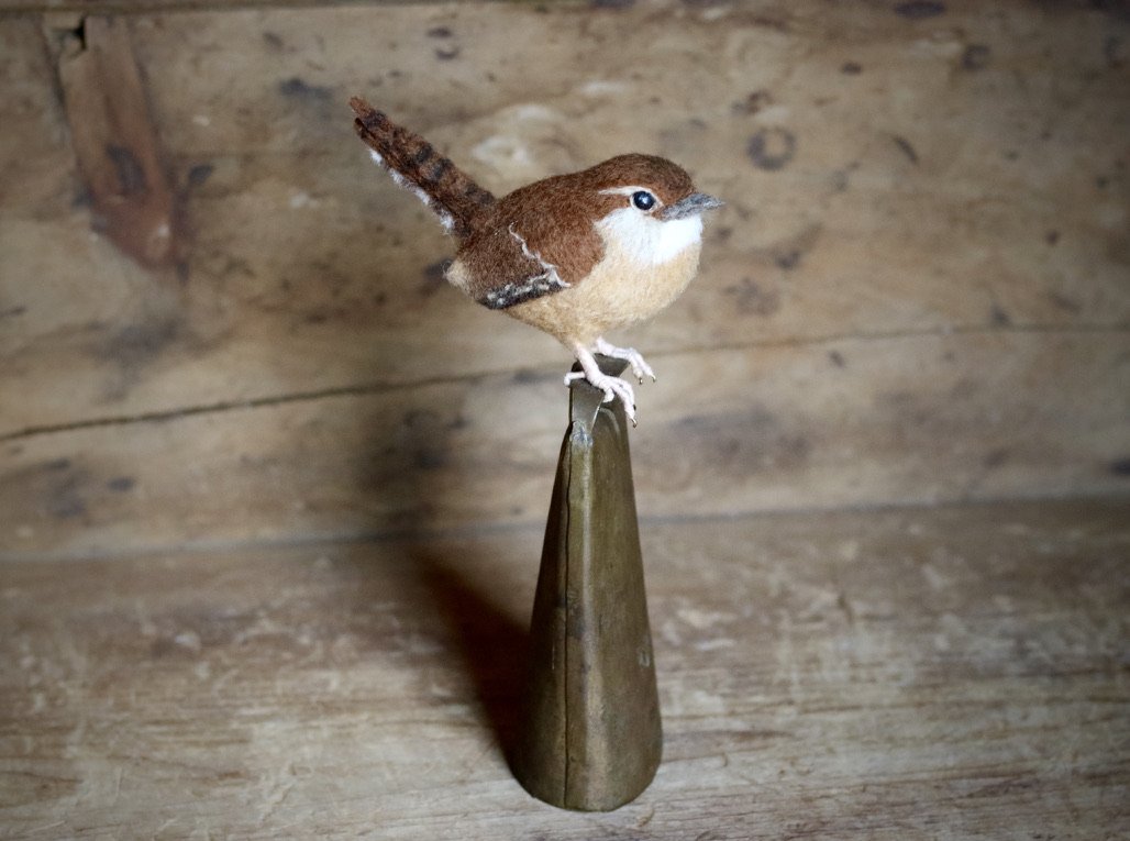 needle felted wren