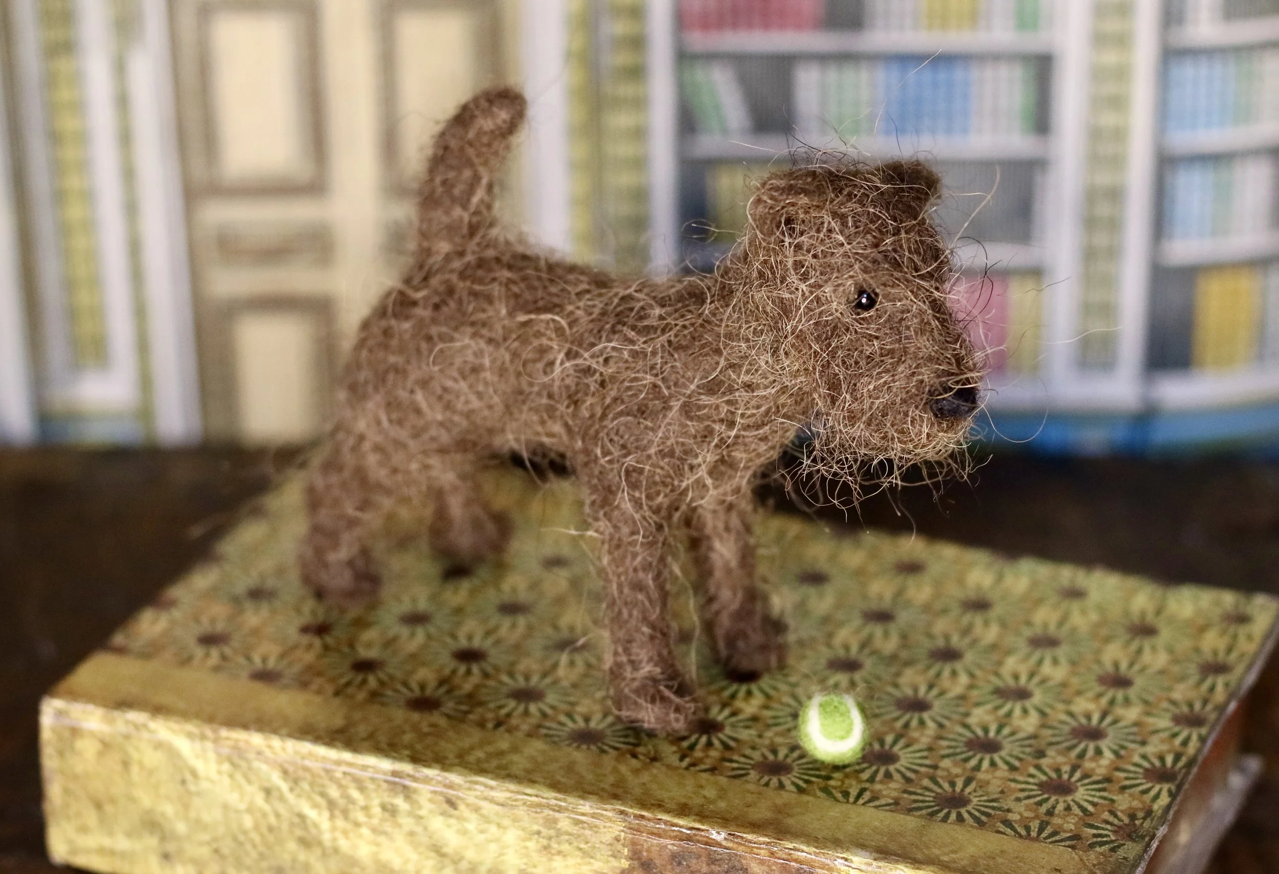 Needle felted dog