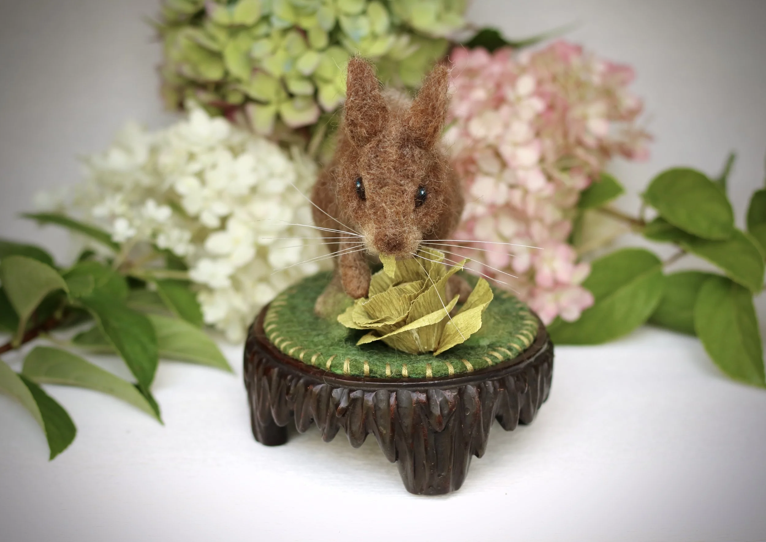 Needle felted wool rabbit