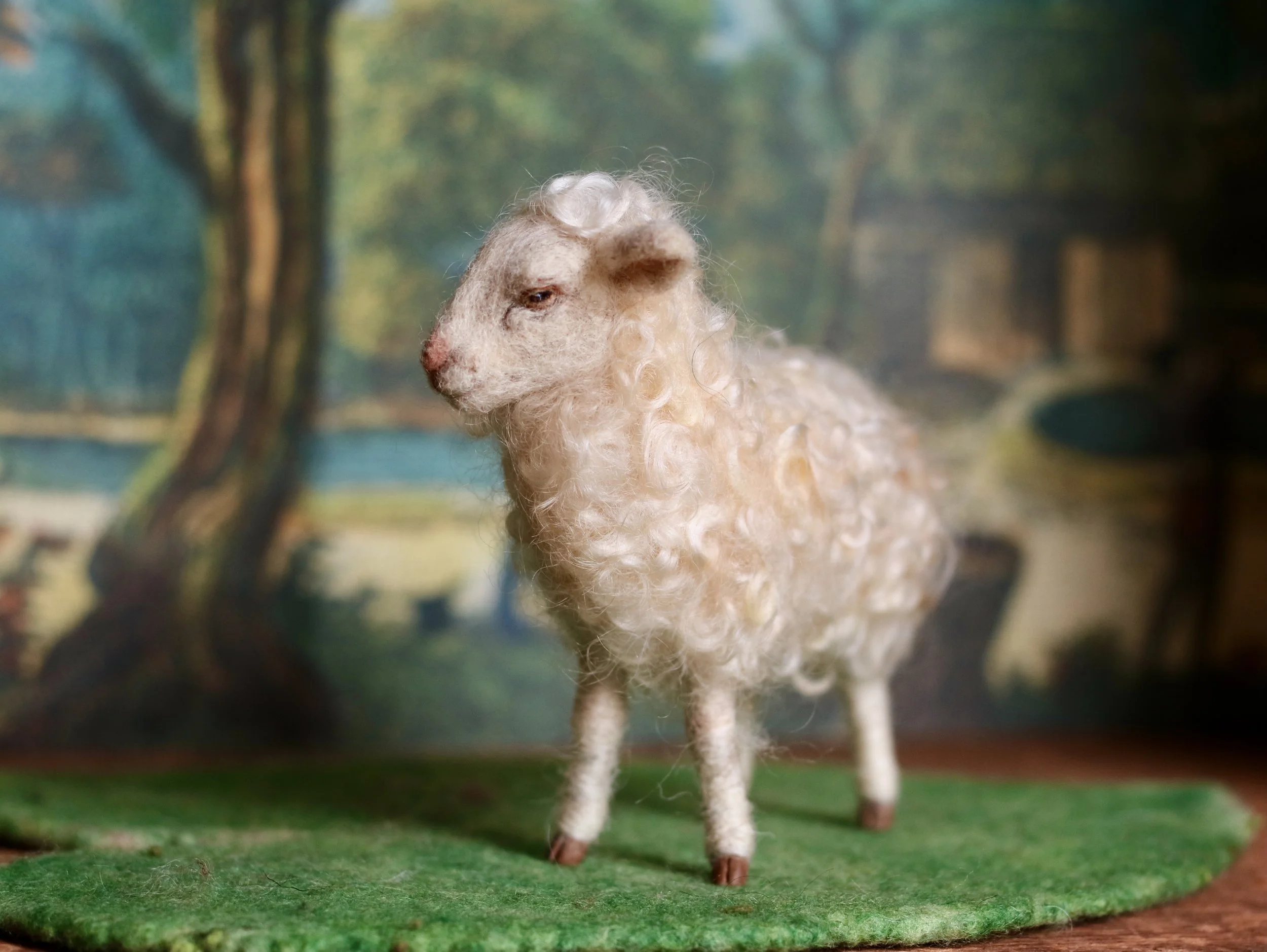 needle felted sheep