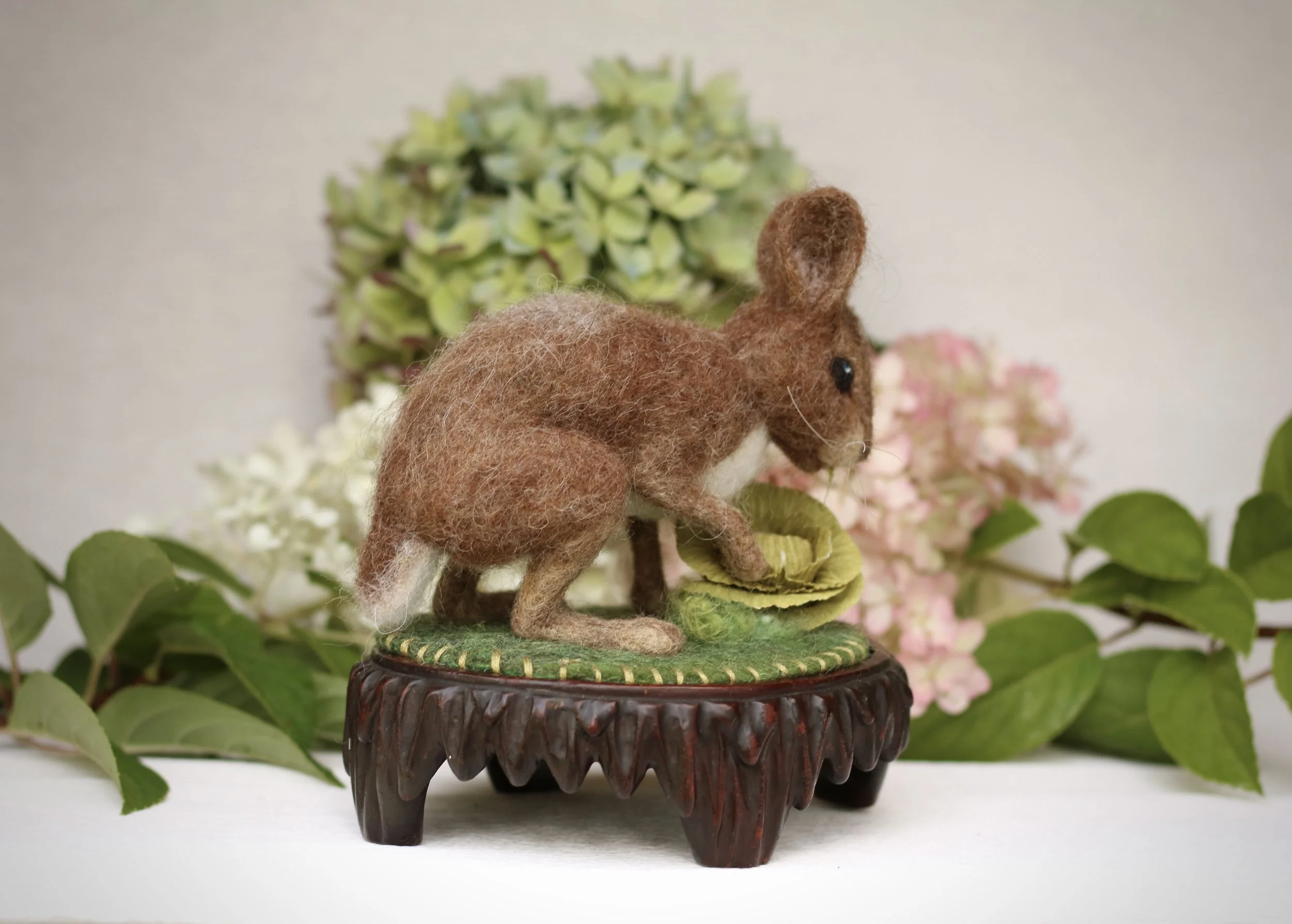 Needle felted wool rabbit