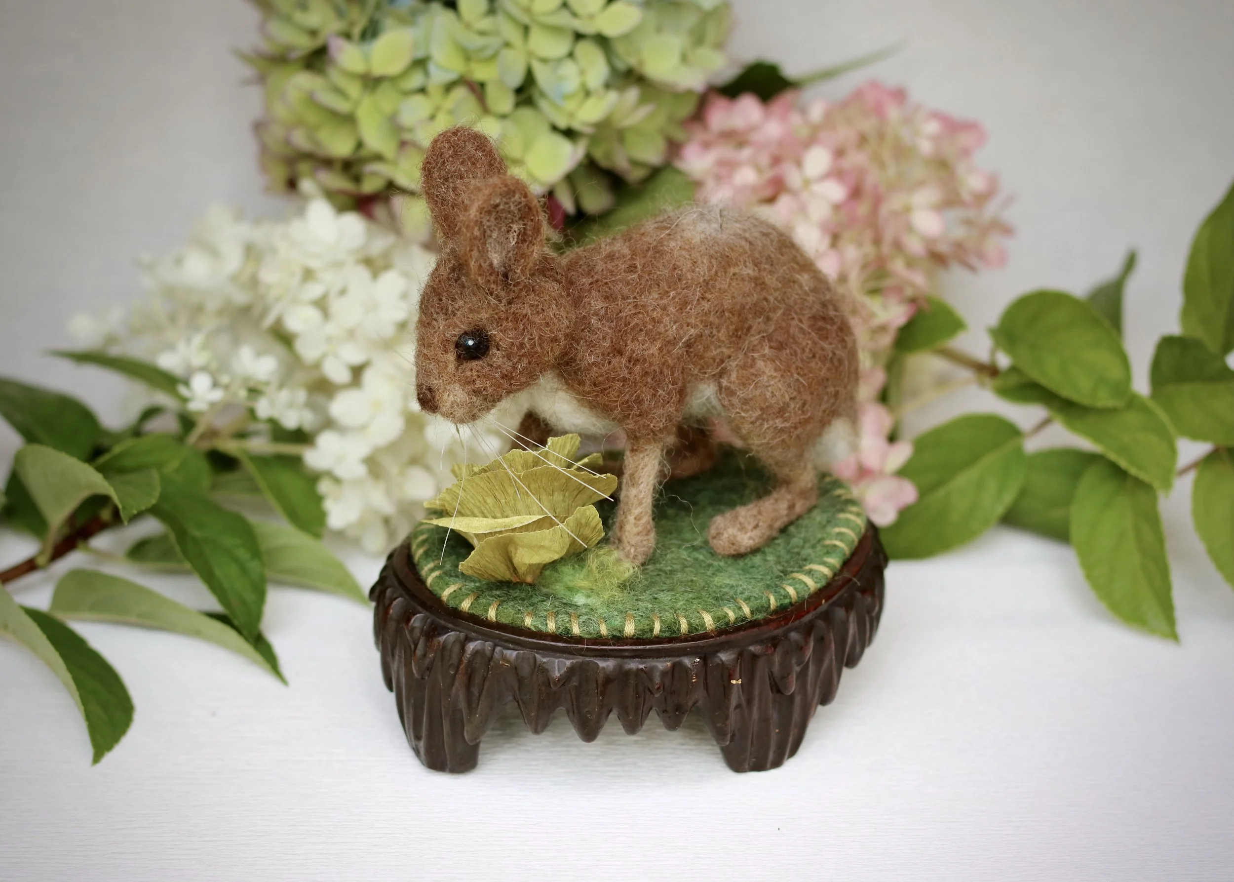 Needle felted wool rabbit