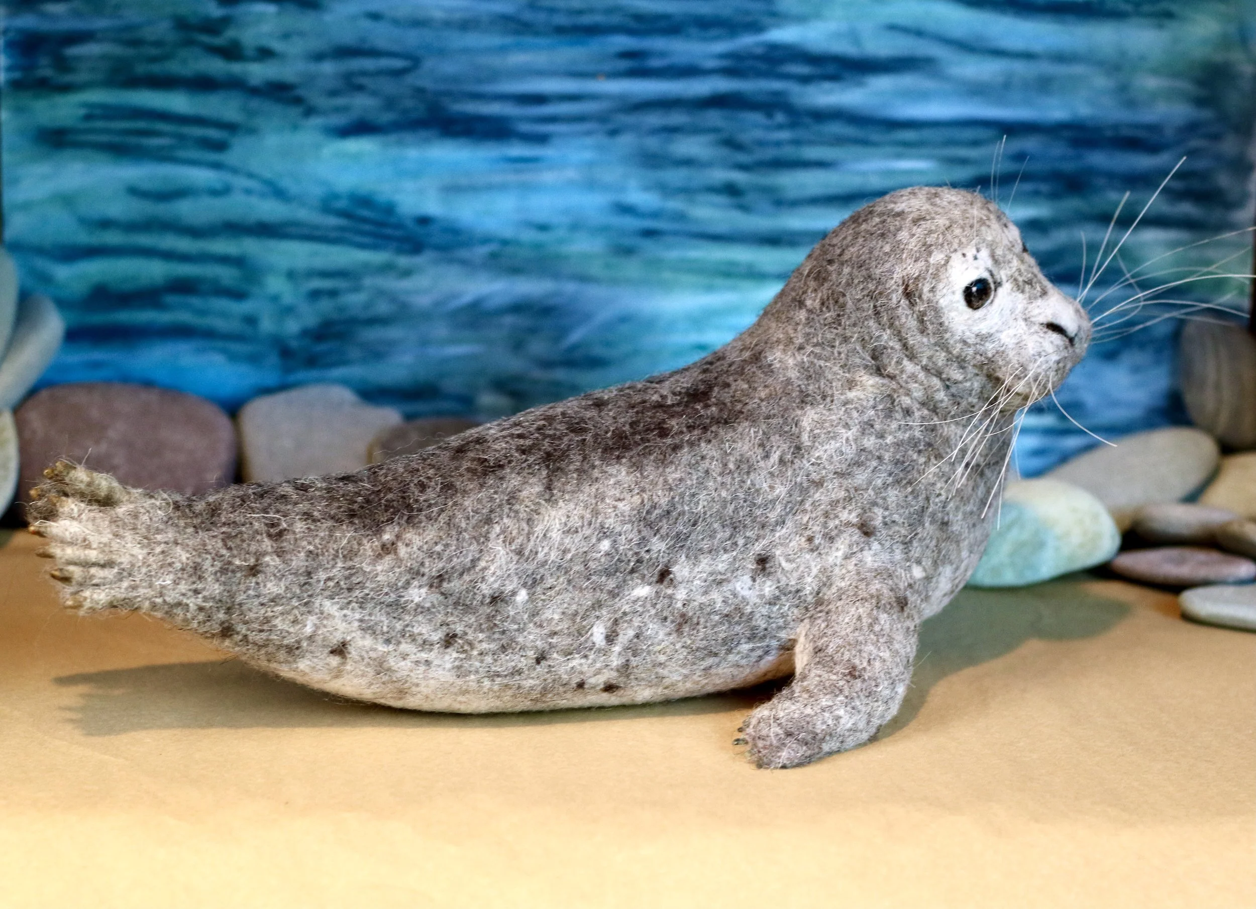 needle felted wool seal