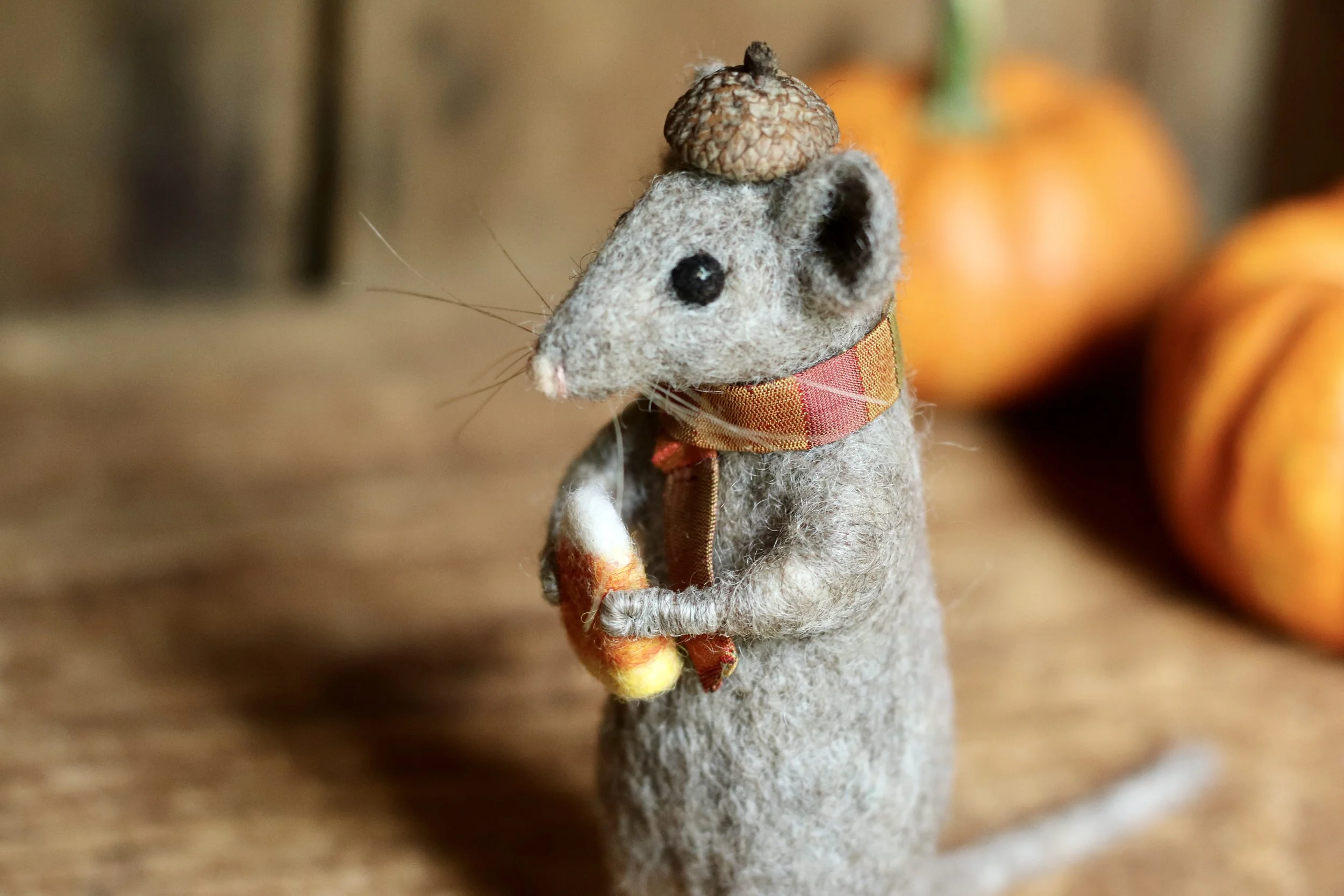 Needle felted mouse