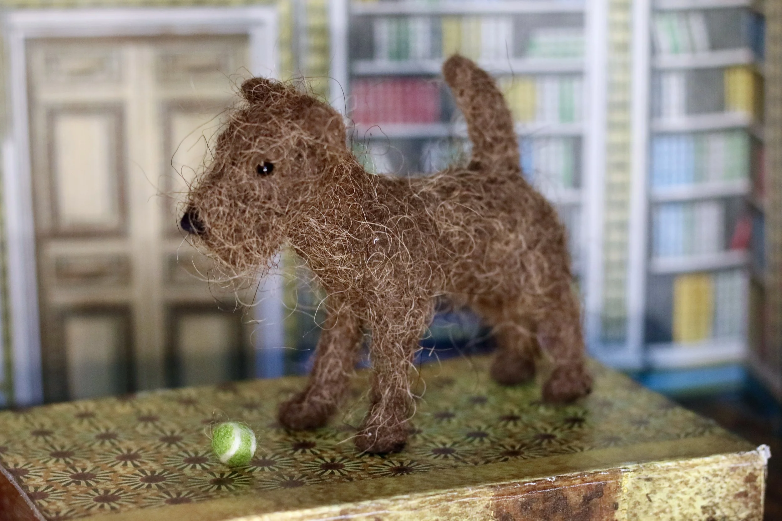 Needle felted dog