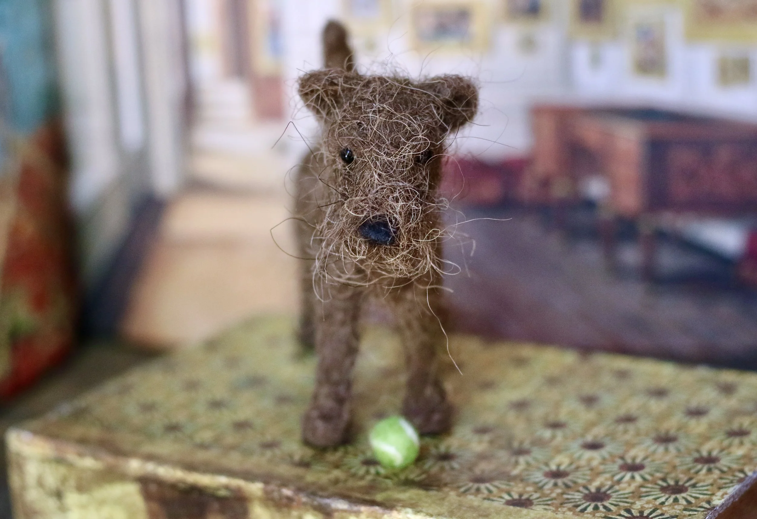 Needle felted dog