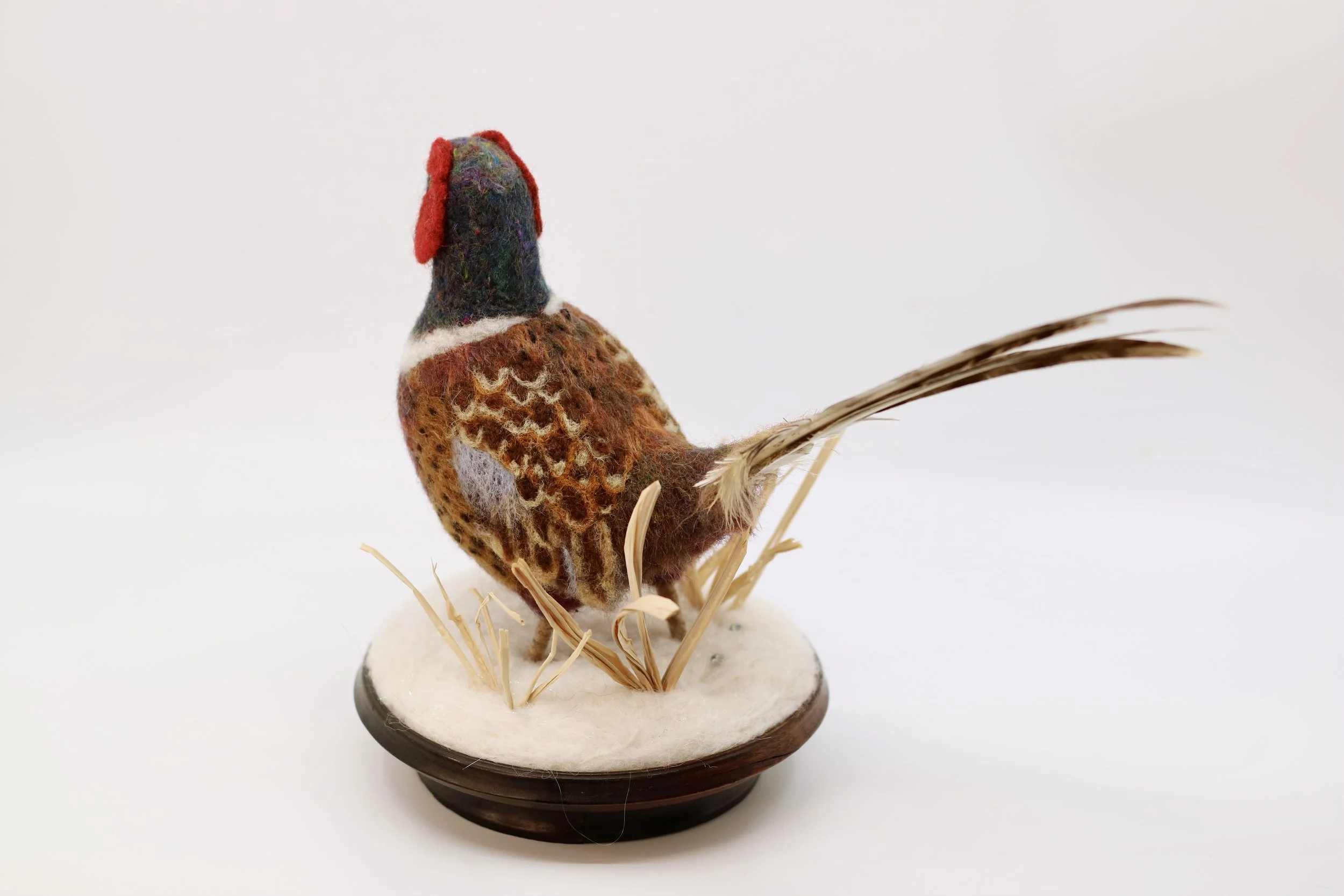 needle felted pheasant