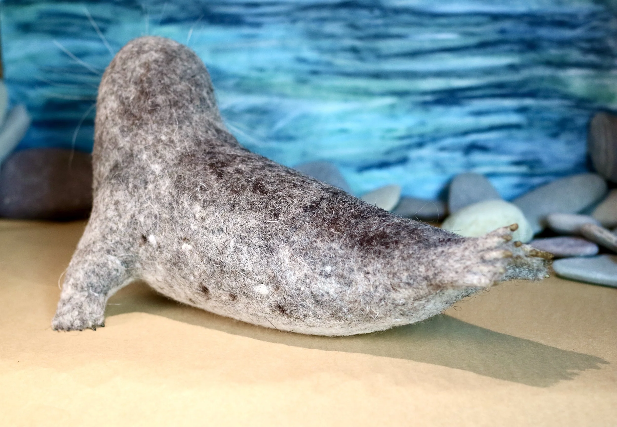 needle felted wool seal