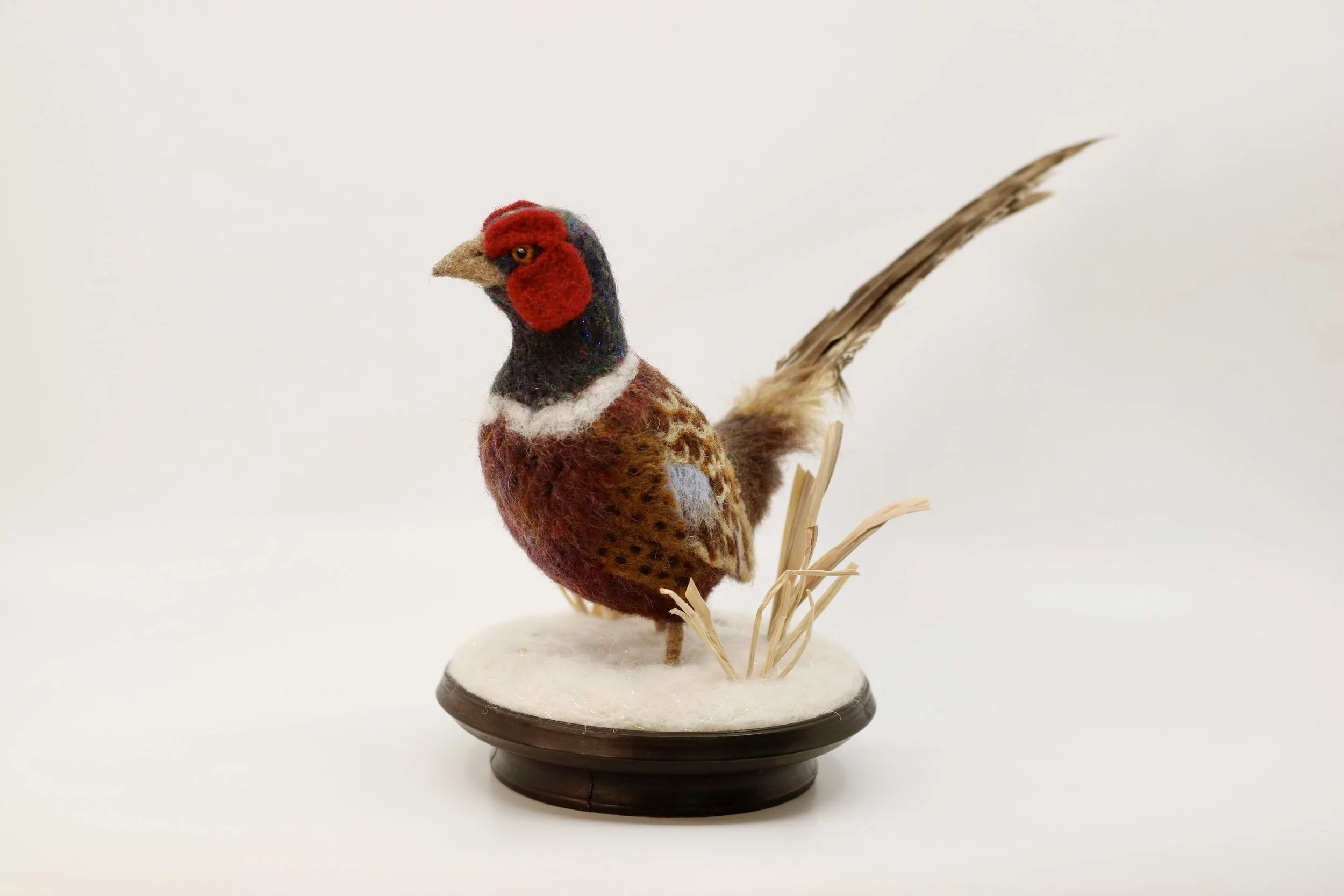 needle felted pheasant