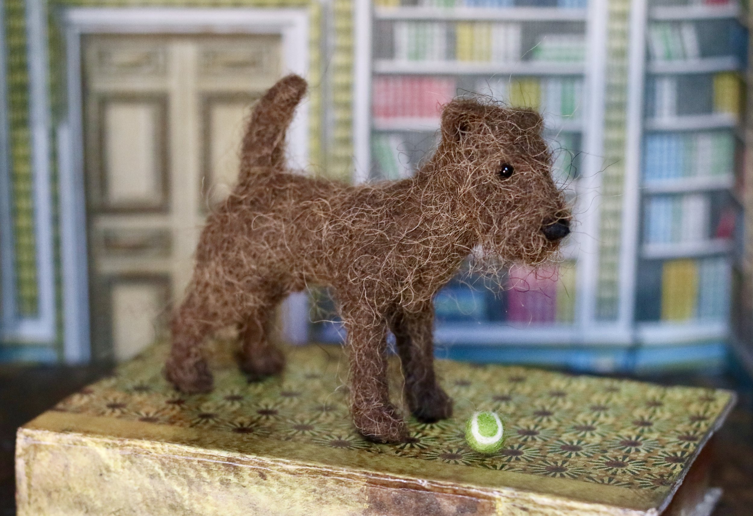 Needle felted dog