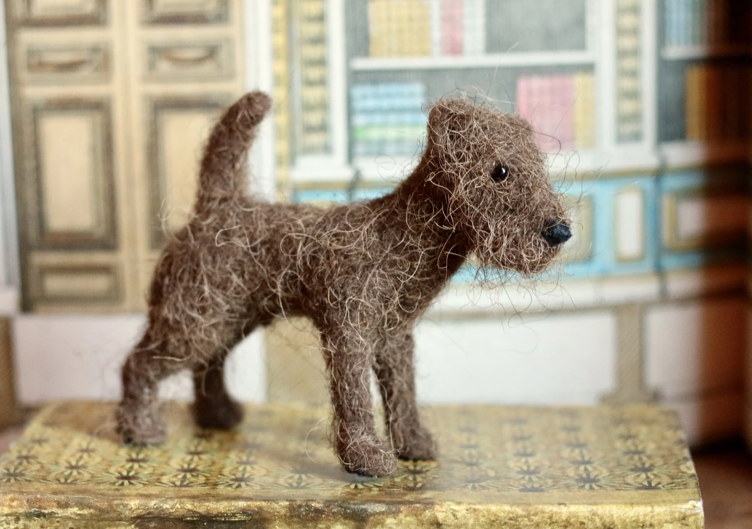 Needle felted dog