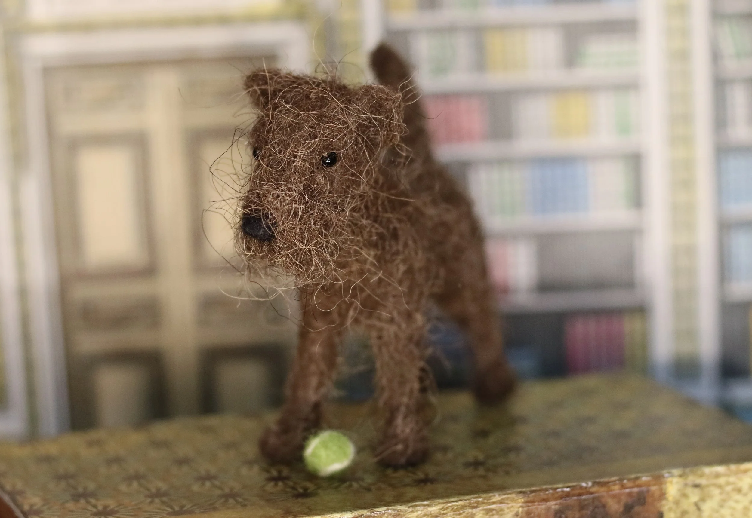Needle felted dog