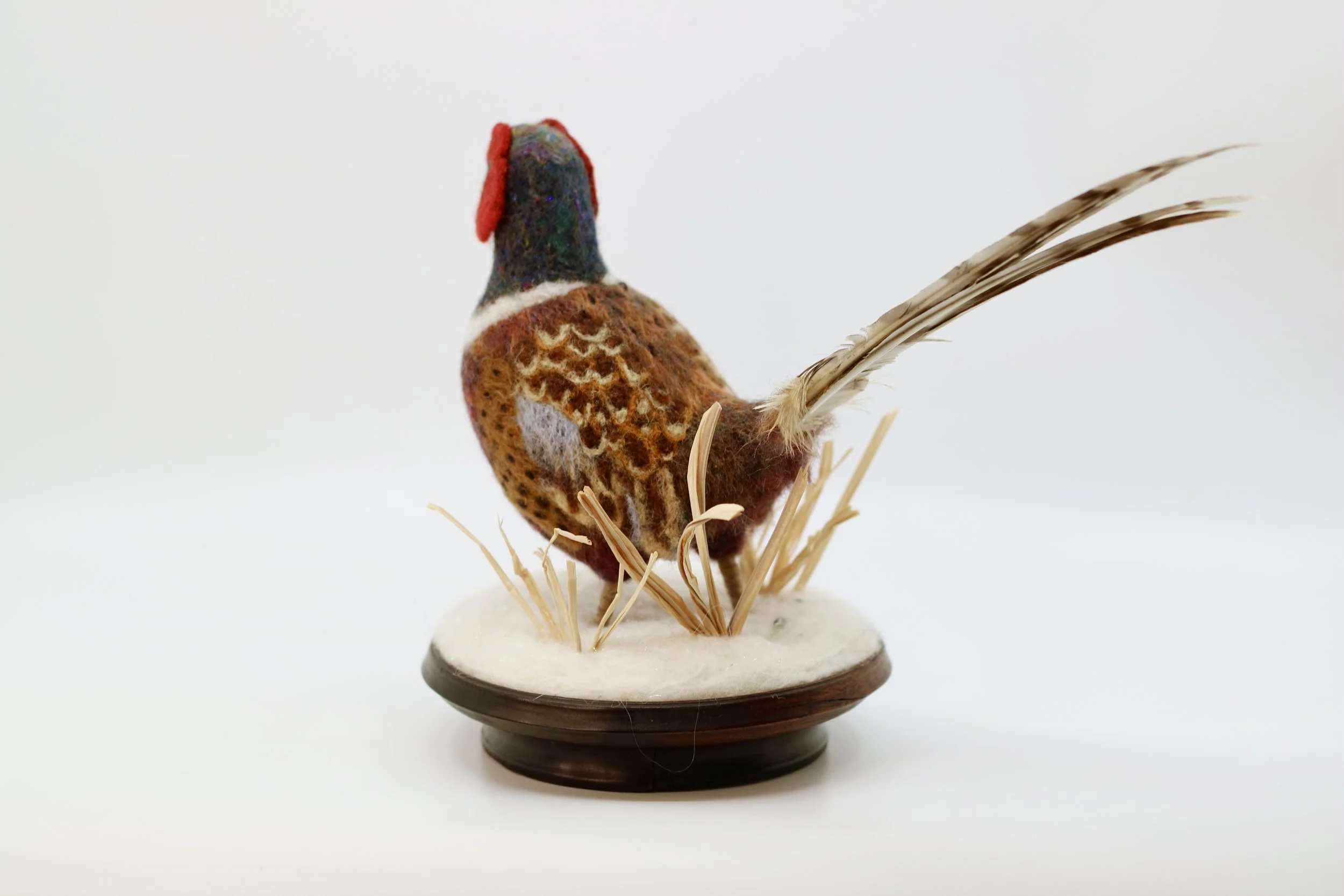 needle felted pheasant