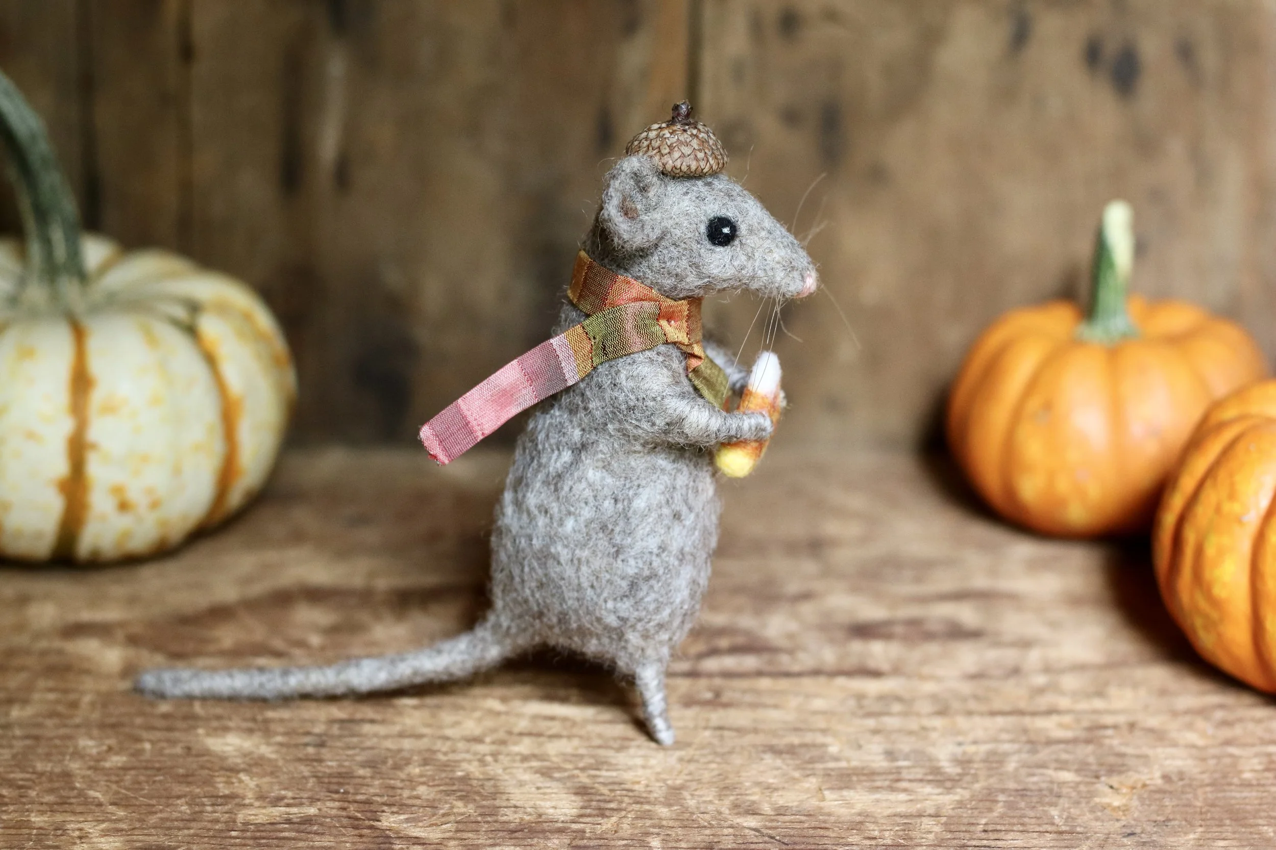 Needle felted mouse