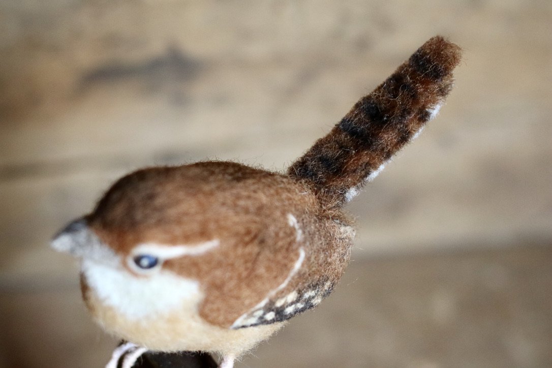 needle felted wren