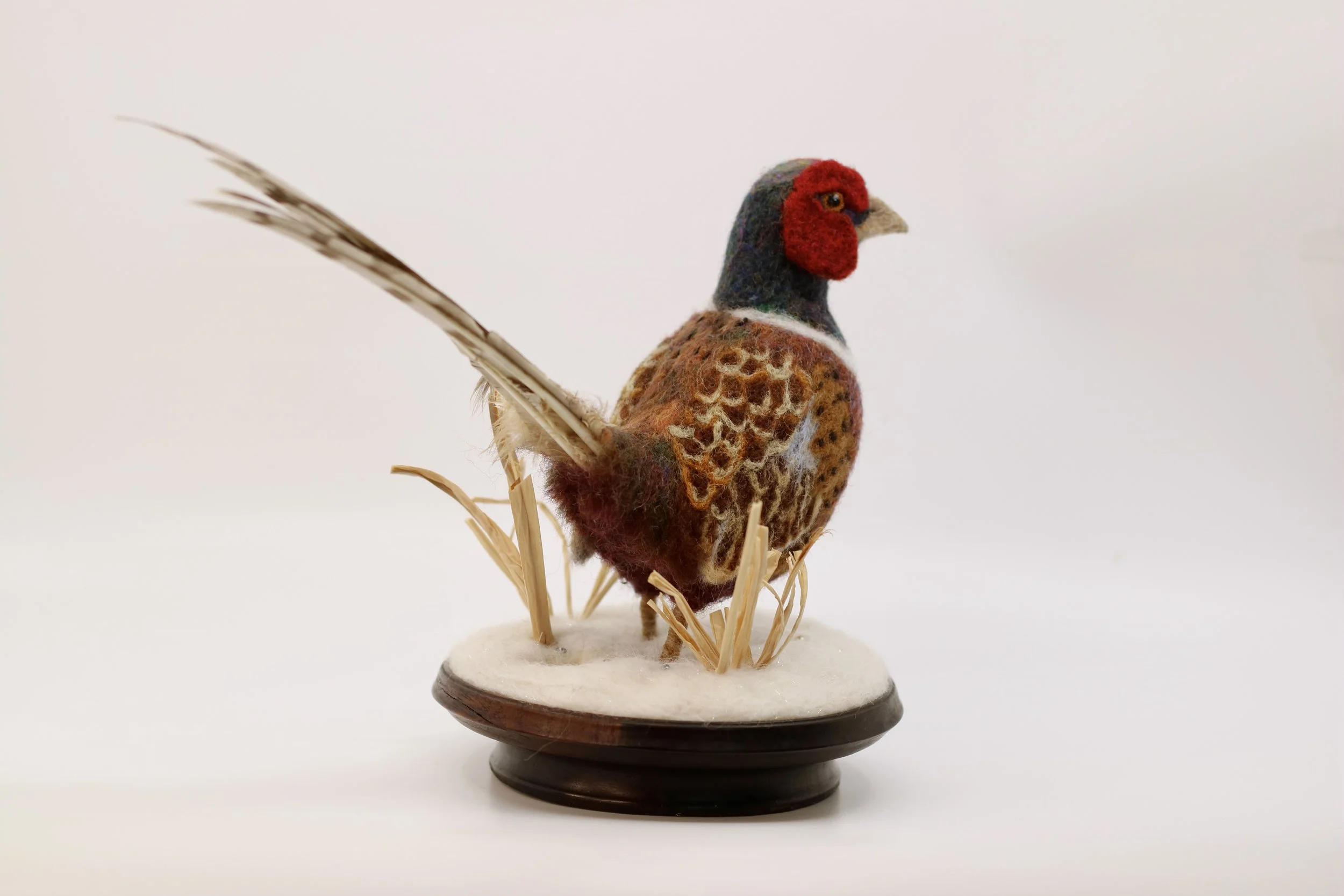 needle felted pheasant