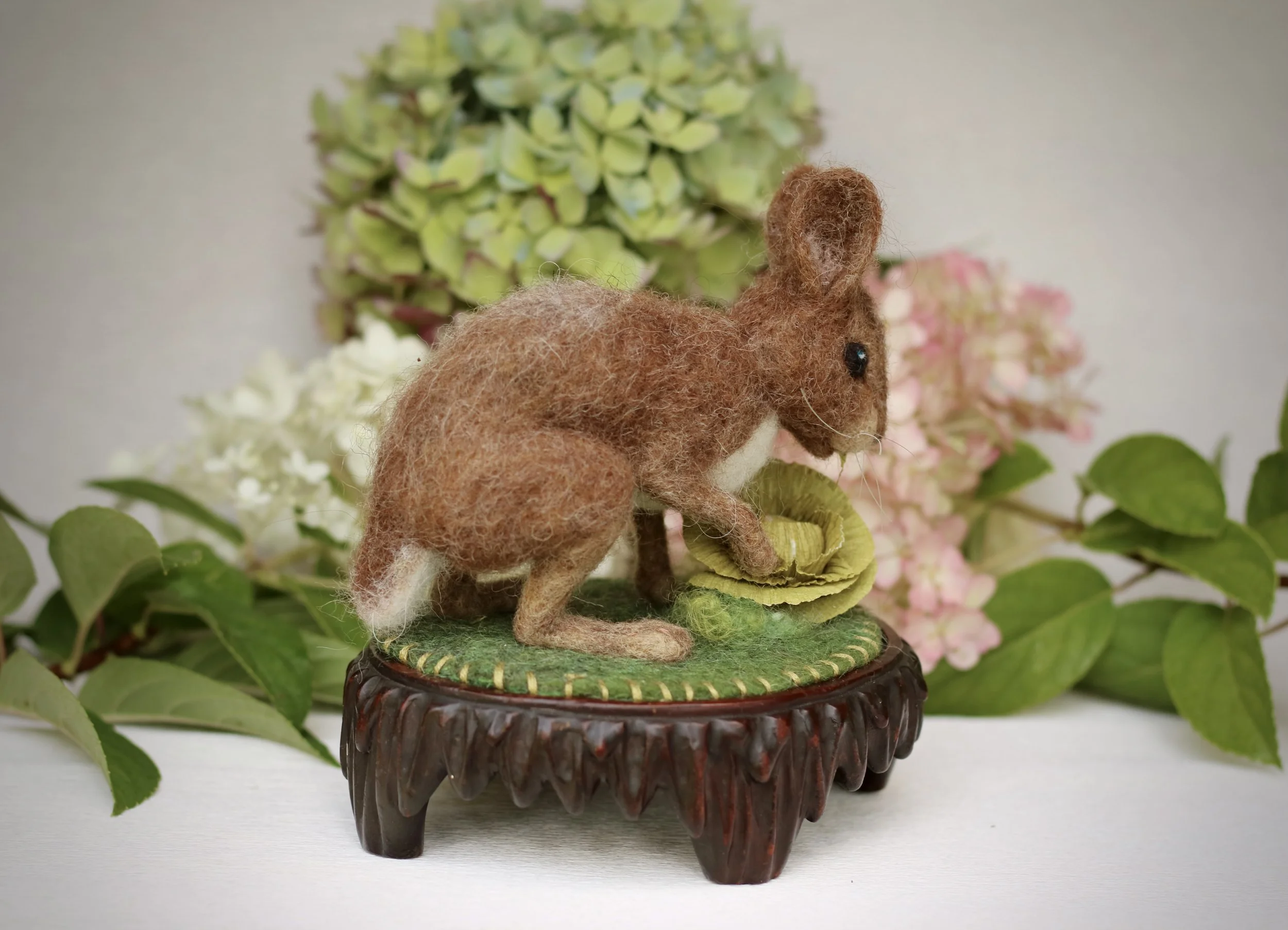 Needle felted wool rabbit