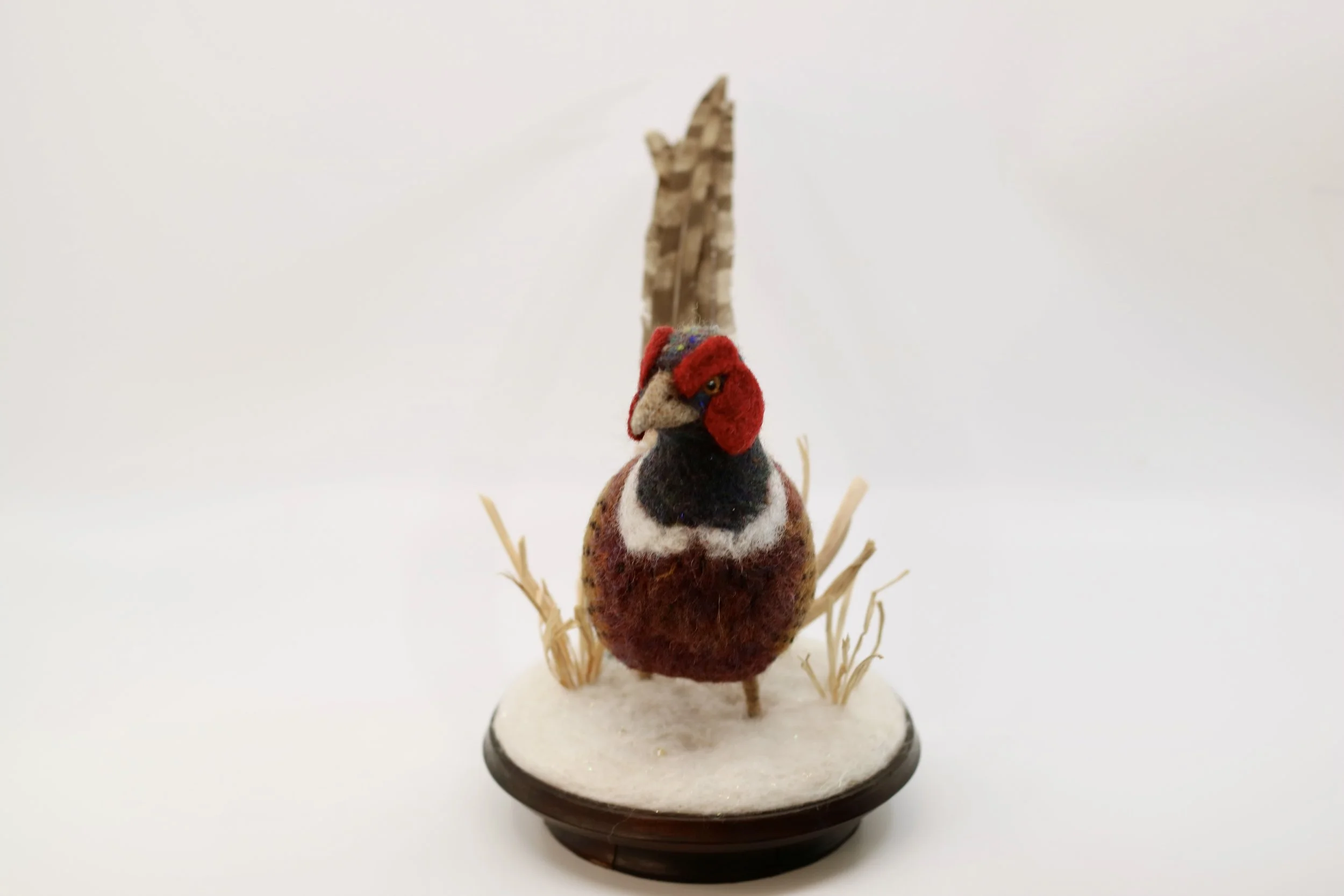 needle felted pheasant