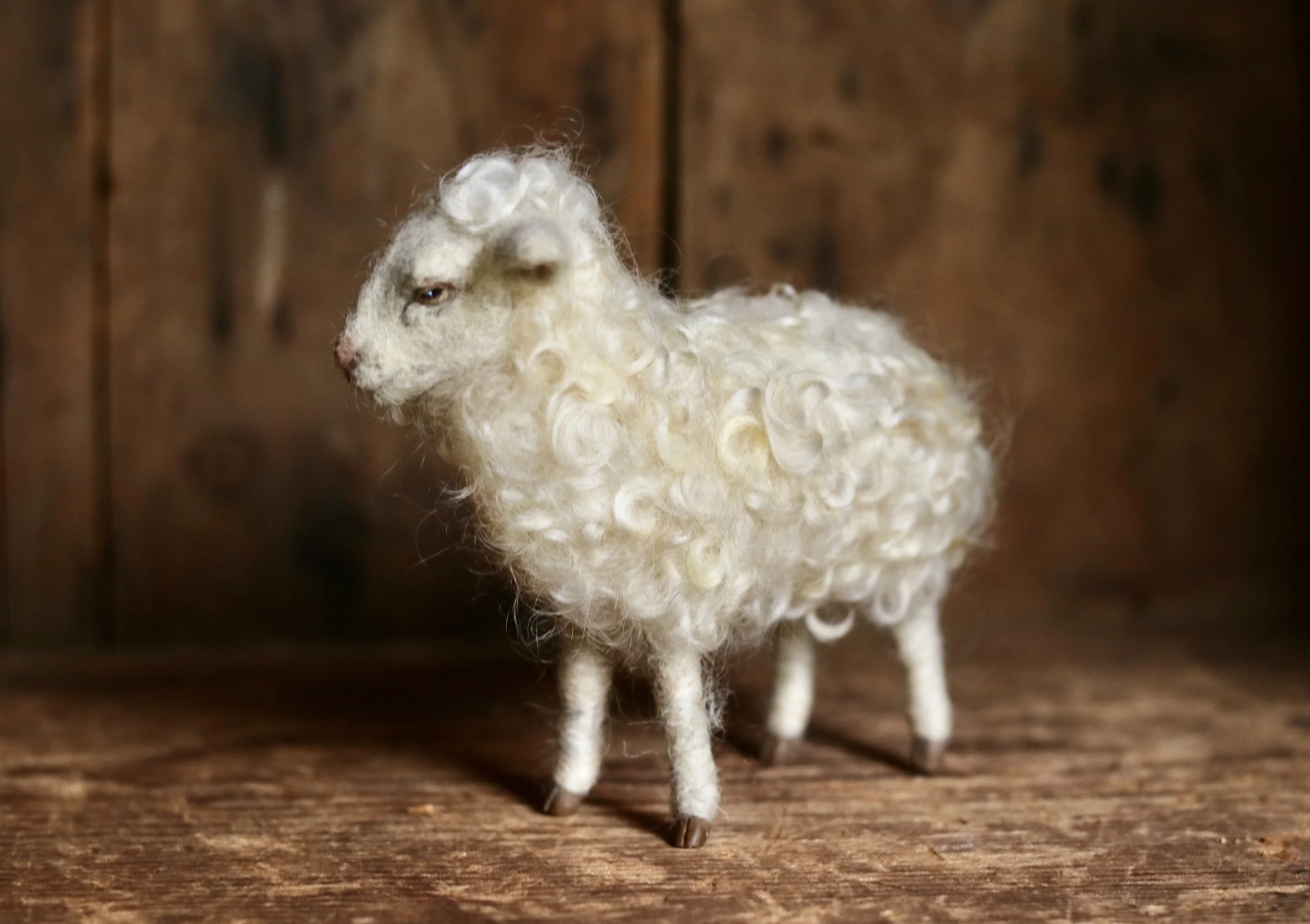 needle felted sheep