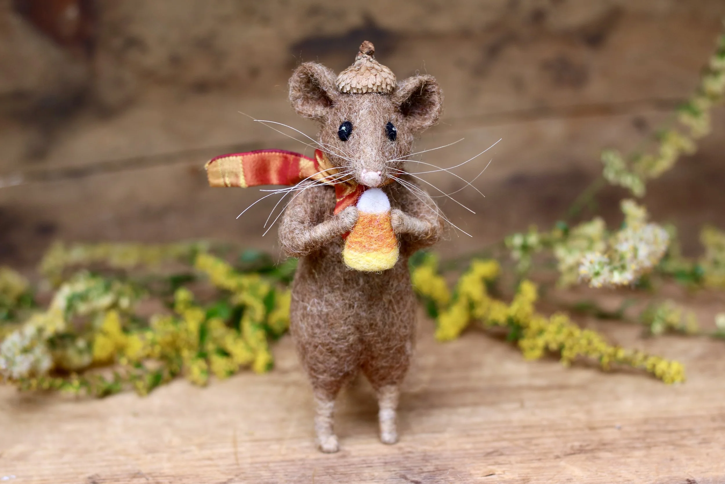 Needle felted mouse