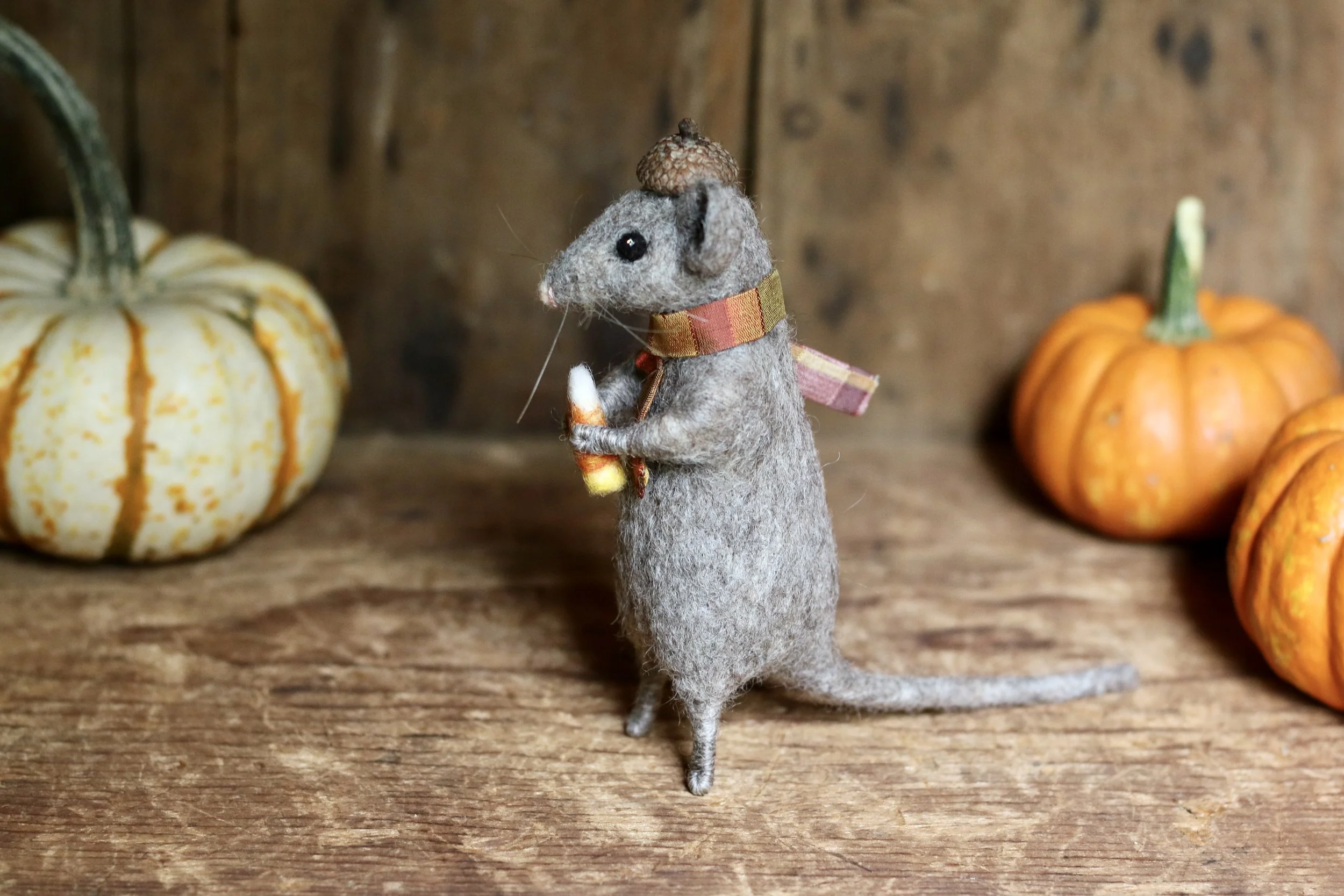 Needle felted mouse