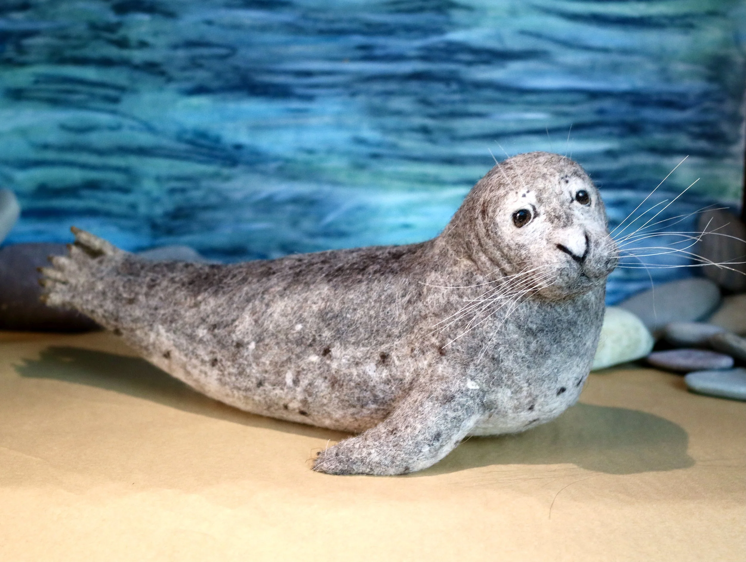 needle felted wool seal