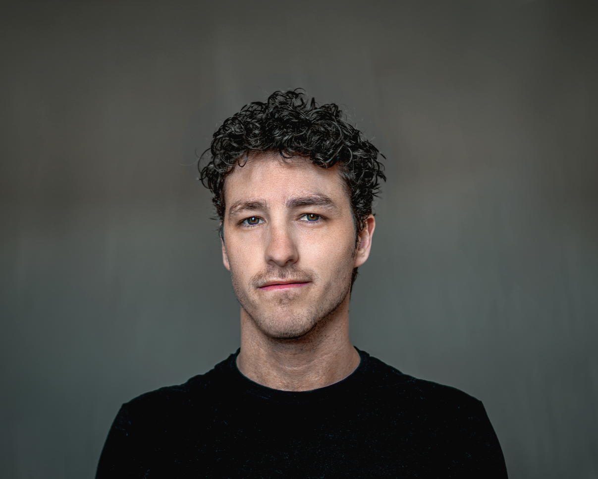 The voice actor Tucker Speer's professional headshot
