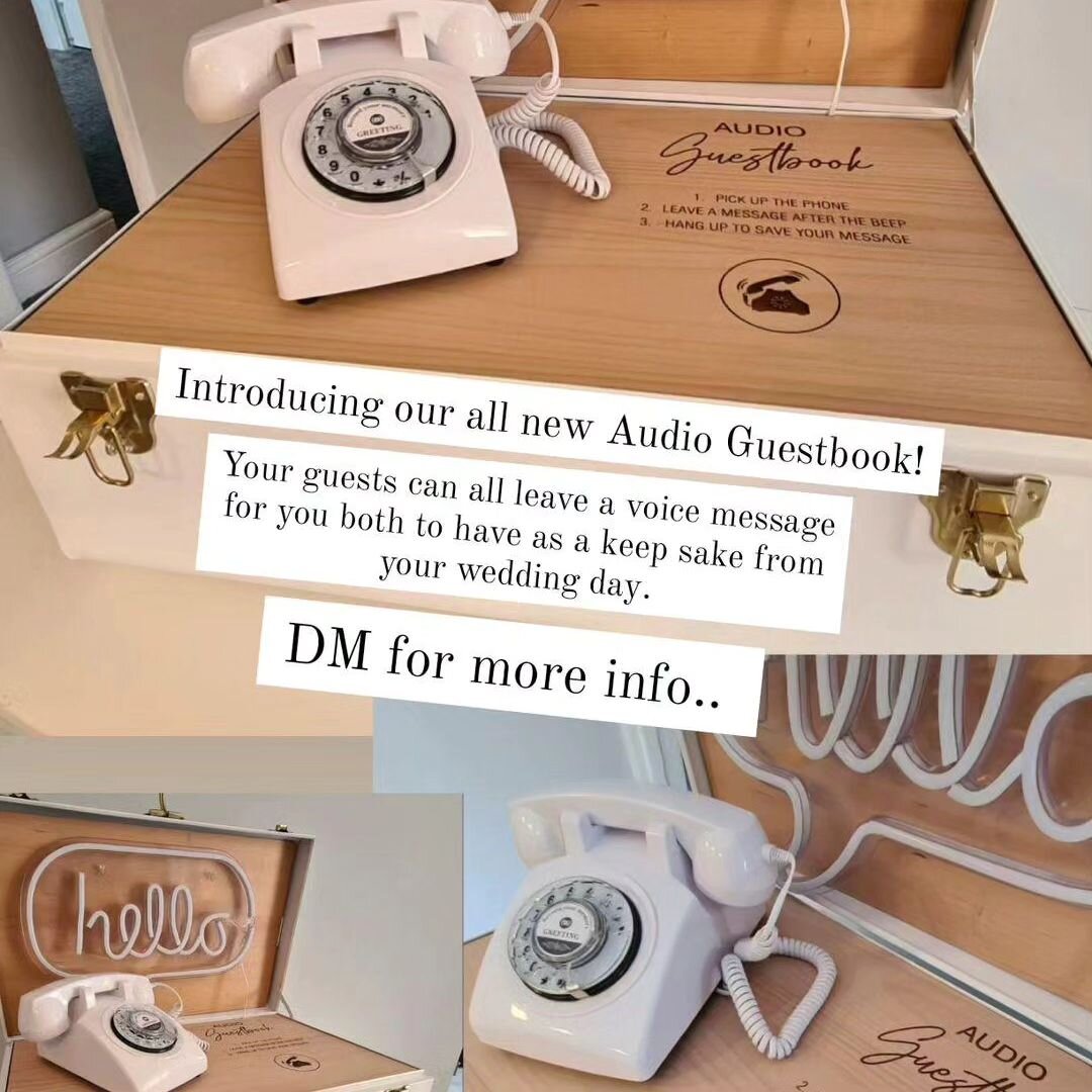 Introducing our new Audio Guestbook. Let your guests leave you a personalised voice message for you both to keep forever. DM for more info.