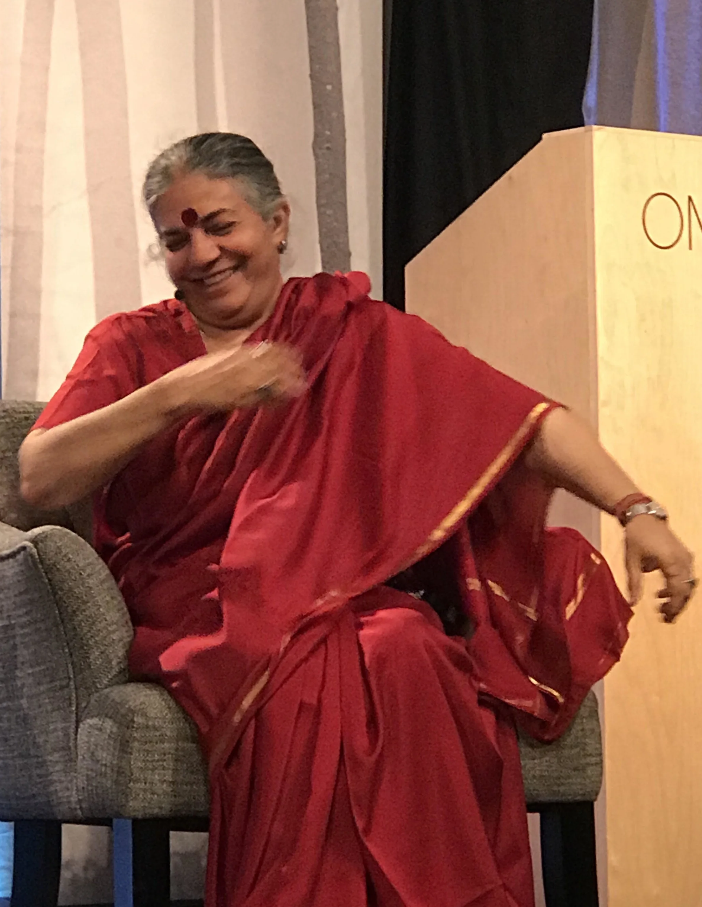 Vandana Shiva during her opening keynote address. 
