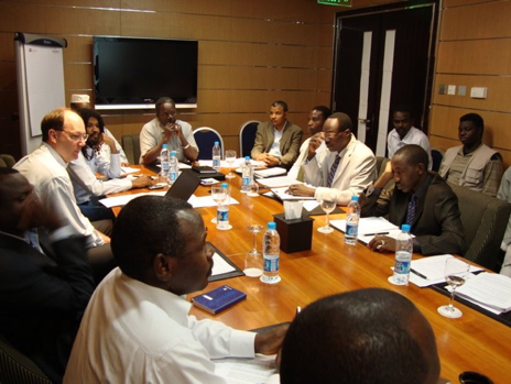 Dr. Paul Williams and the Darfuri delegation preparing for ceasefire negotiations in Doha.