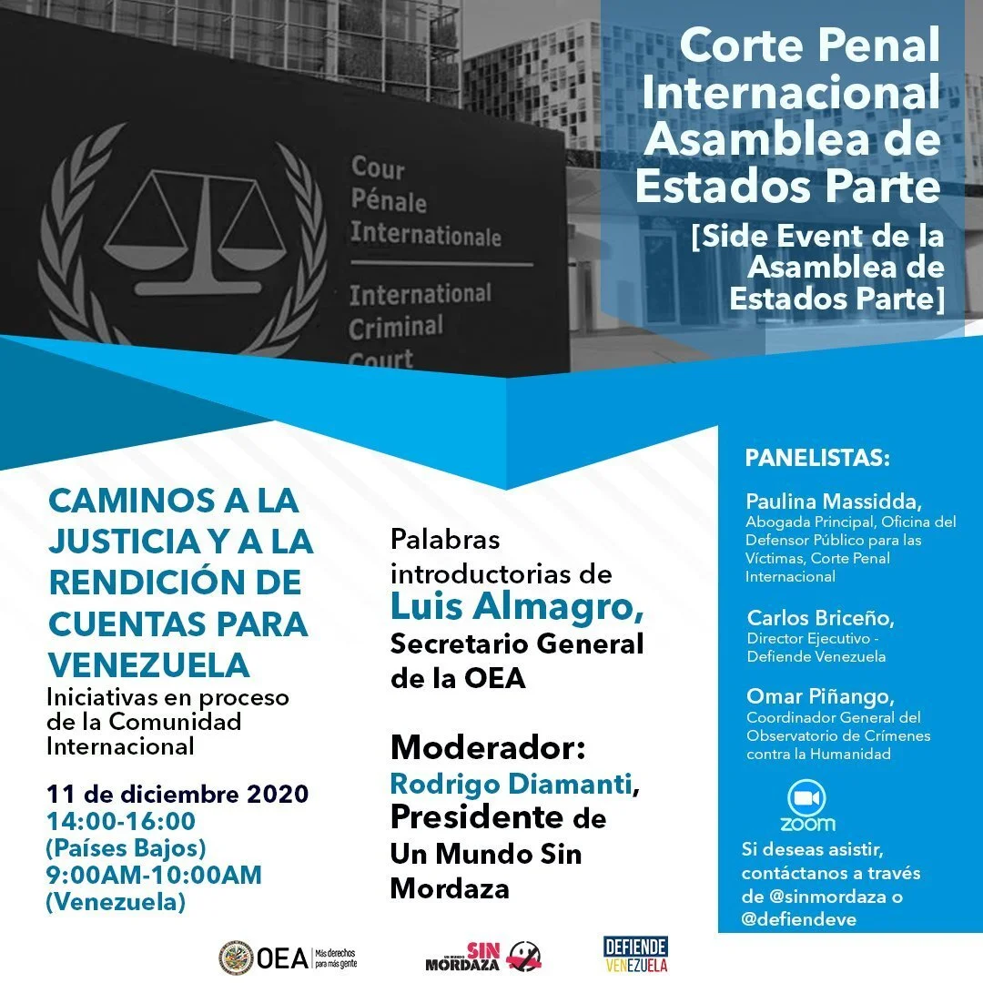 ASP19 Side Event: Paths to Justice and Accountability for Venezuela, Ongoing Initiatives by the International Community