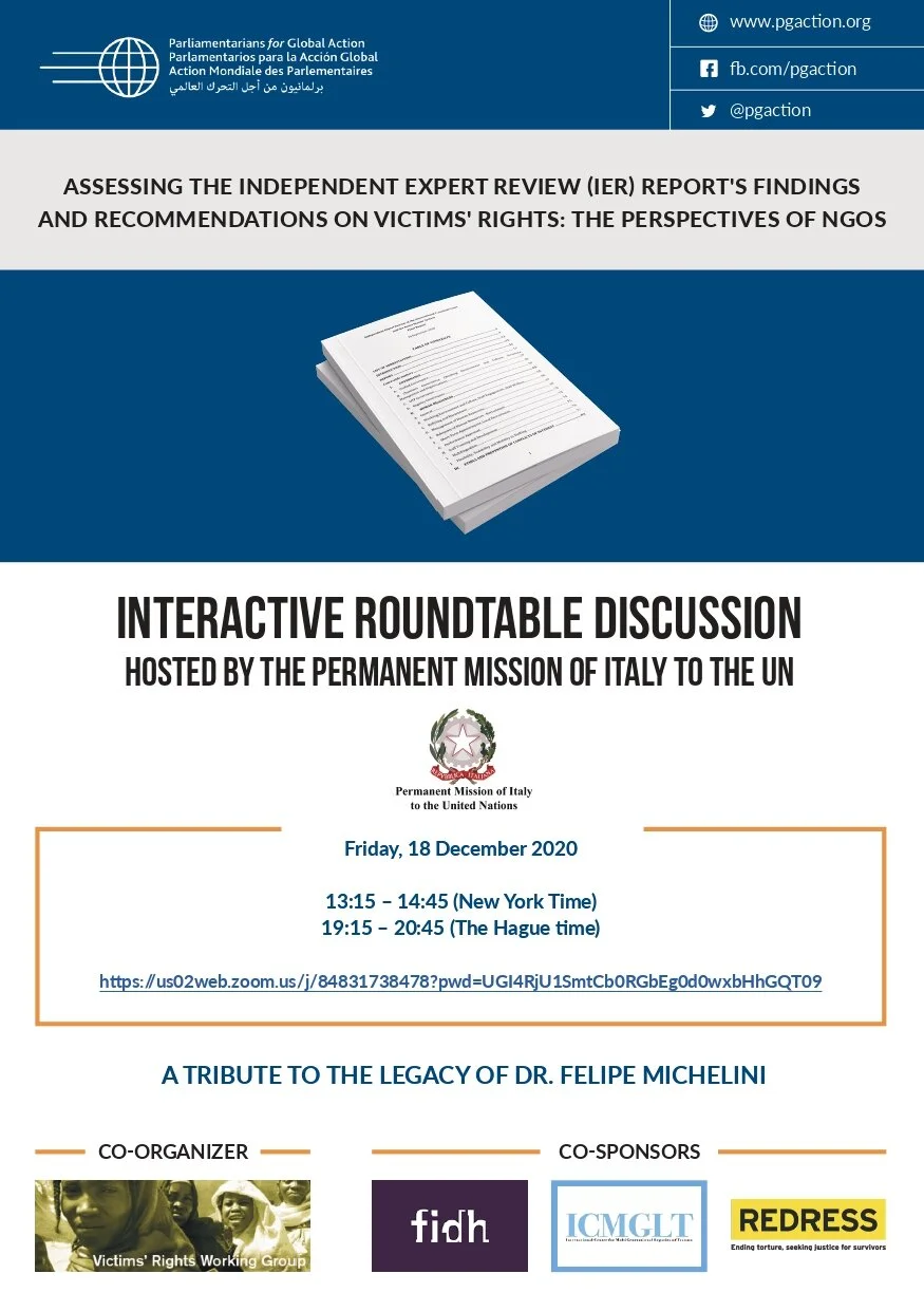 ASP19 Side Event: Assessing the Independent Expert Review Report’s Findings and Recommendations on Victims’ Rights: The Perspectives of NGOs