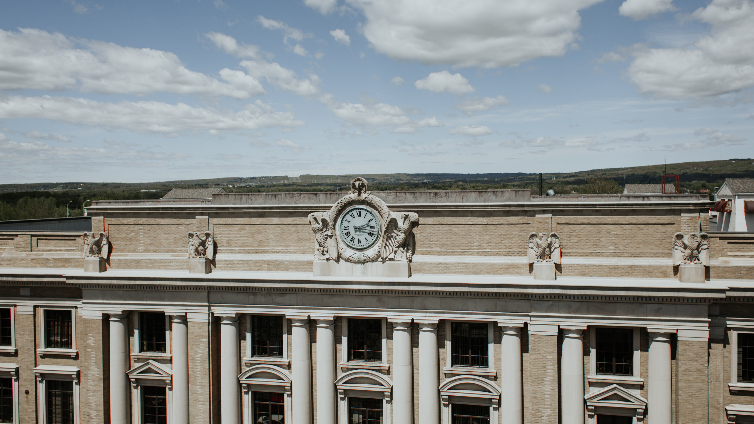 SKY LINE OVER THE UTICA TRAIN STATION