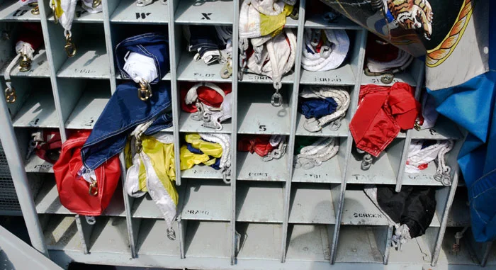 Signal flags aboard HMCS Toronto