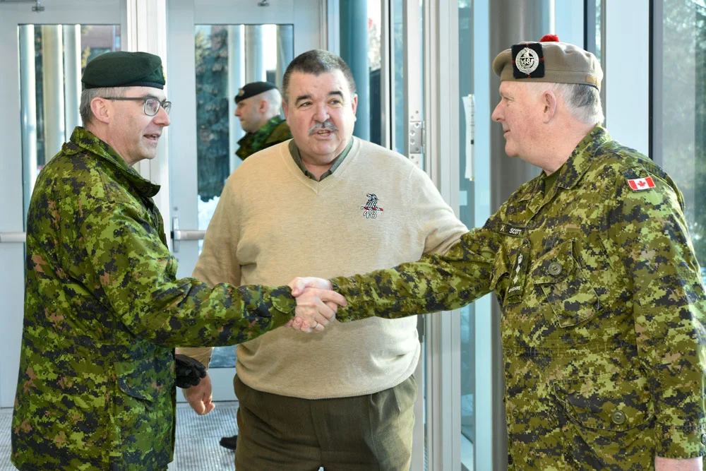 Commander of the Canadian Army, Lt. General Wynnk visited as the 48th Highlanders played host to Air, Army and Sea Cadet corps from around Ontario for the Captain George W. Elms Tartan shoot. 