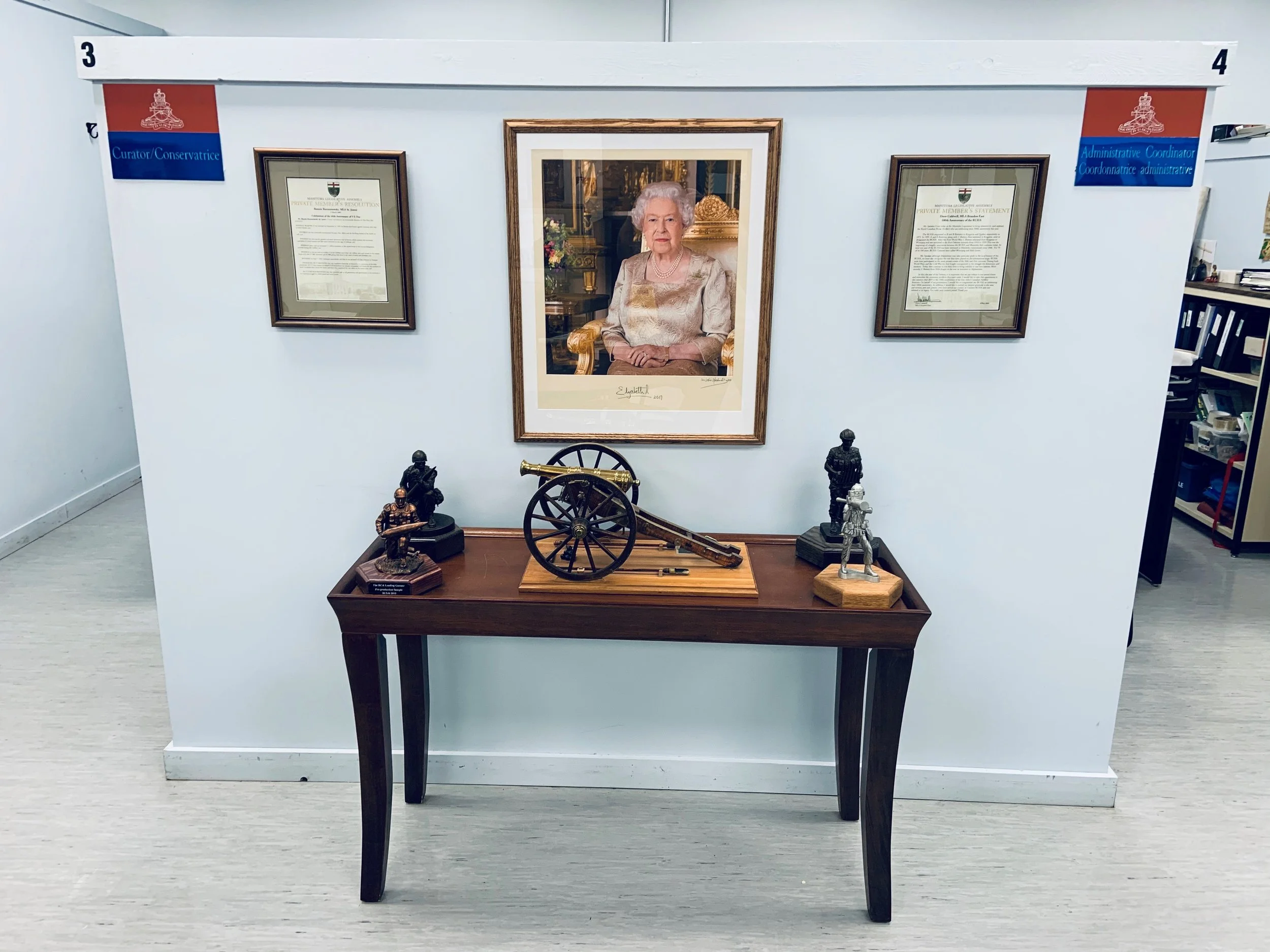  At the Regimental HQ, Royal Regiment of Canadian Artillery, CFB Shilo. 