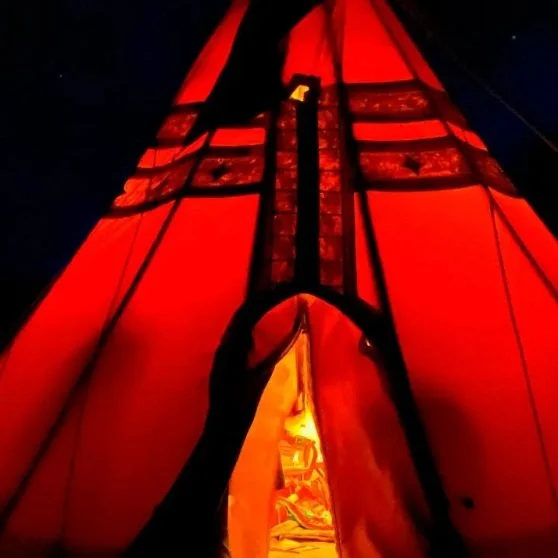First Time Camping in a Teepee