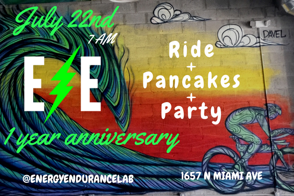 Join us July 22 to kick off our 1 Year Anniversary Celebration. We will kick off with a bike ride from the studio at 7am heading to black point marina. Then we will head back to the studio for a morning full of pancakes, drinks, coffee, and Tour De France action!