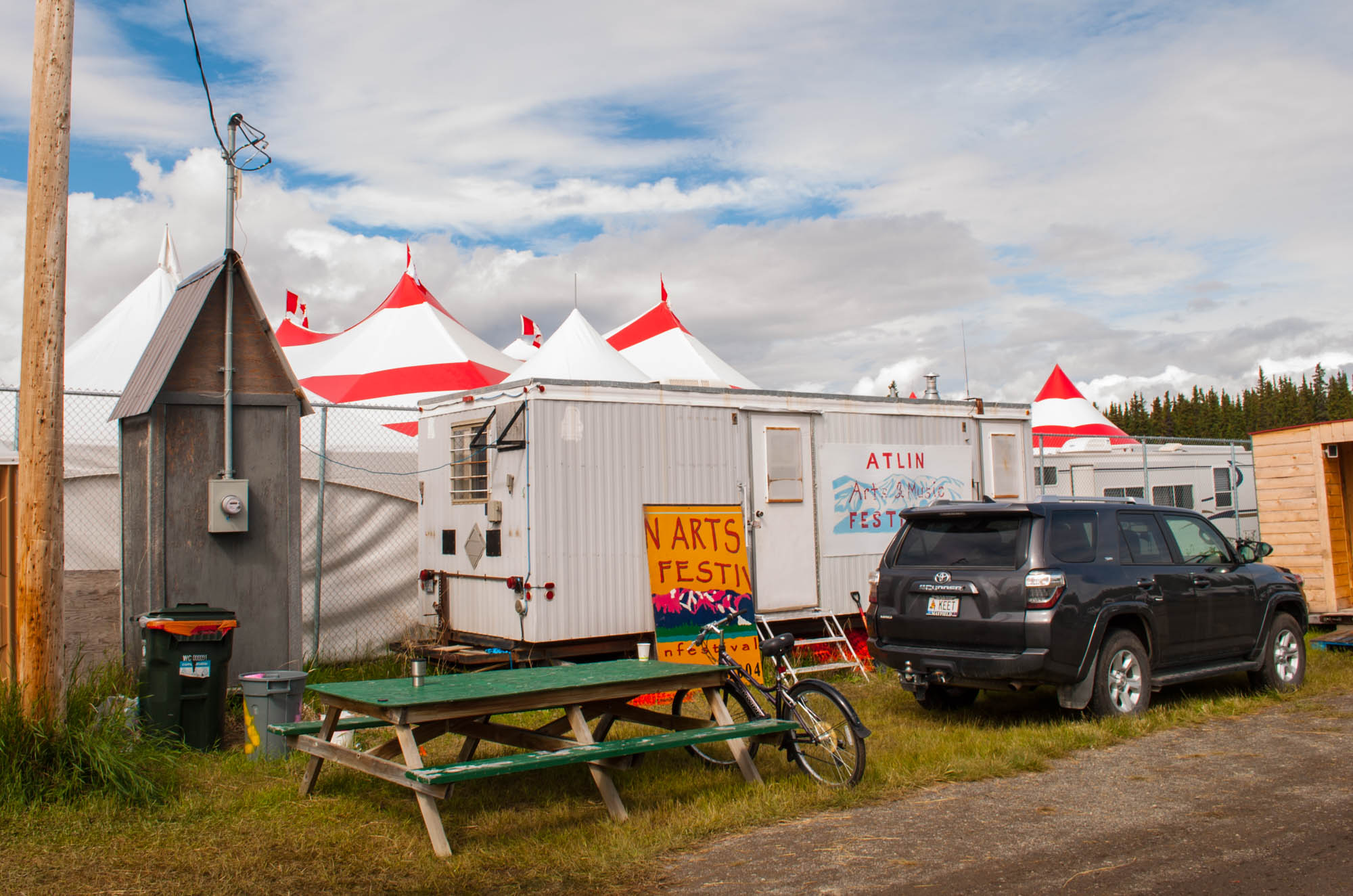 Just follow the powerline to the security trailer at the festival. One of the only buildings with electricity on the grounds.