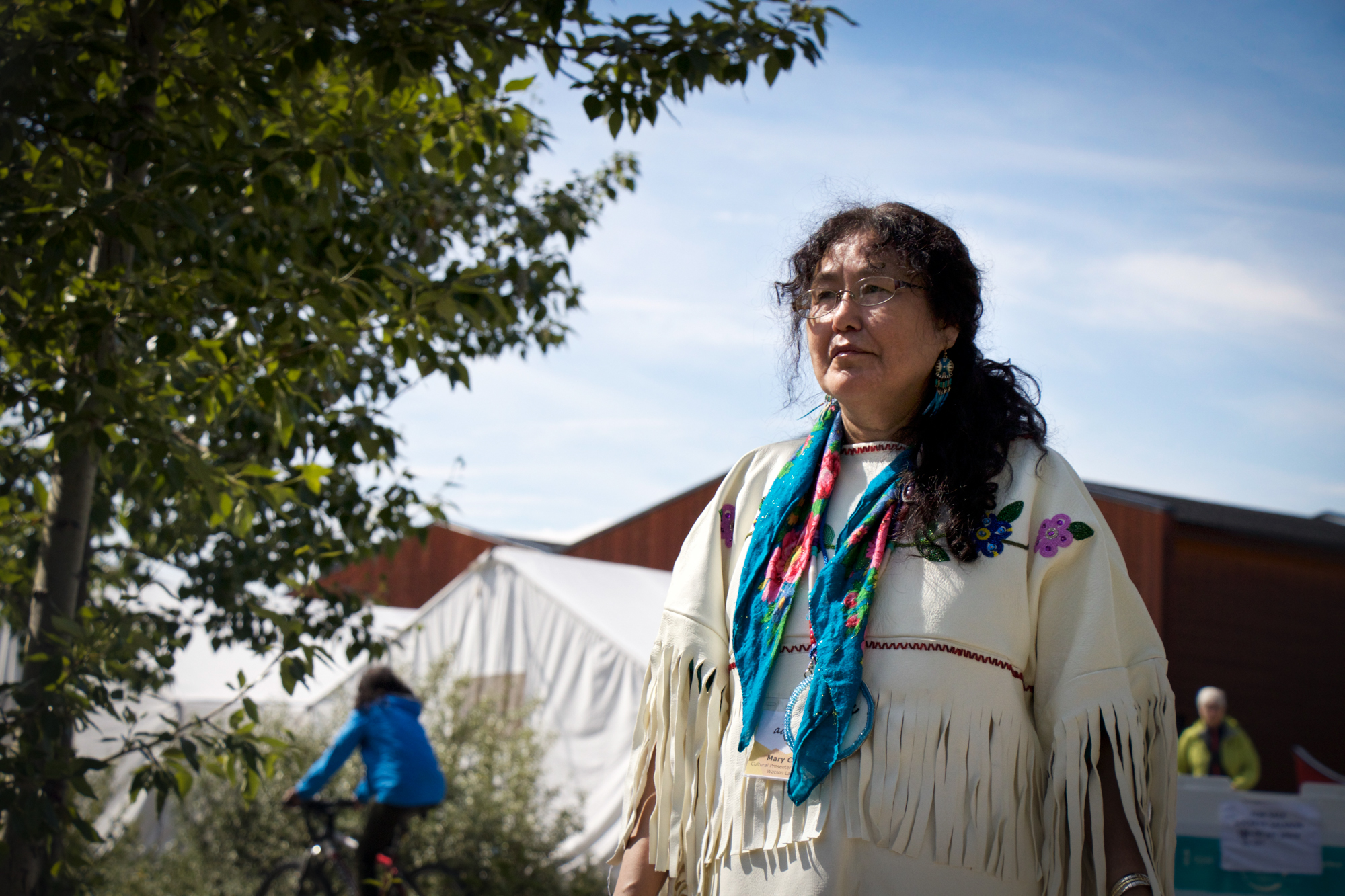 Mary Caesar likes to tell stories through her art – some her own, others from her community. She says words sometime go through one ear and out the other, with art people are forced to pay better attention.
